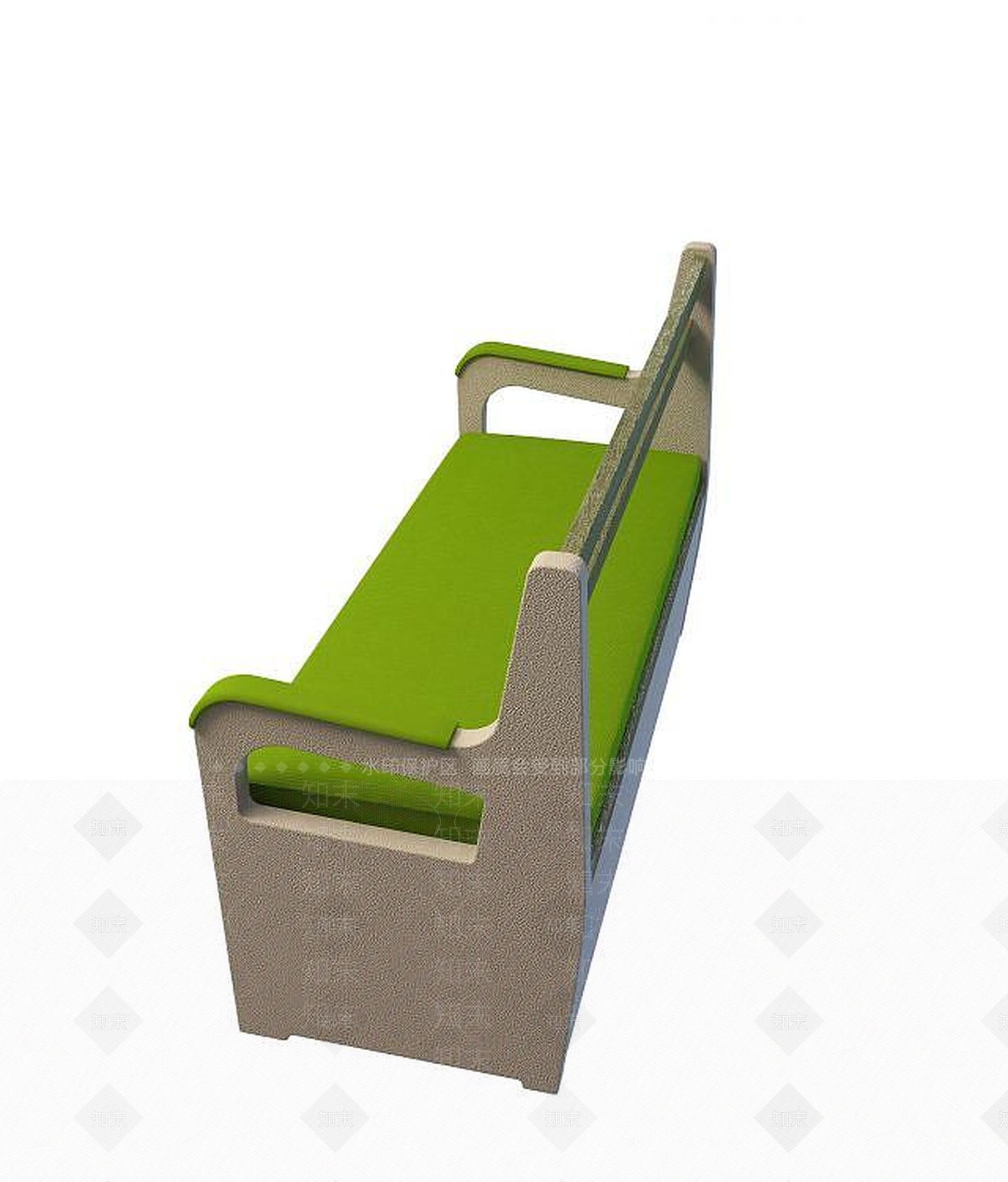 现代绿色休闲座椅3D模型下载【ID:1194053147】