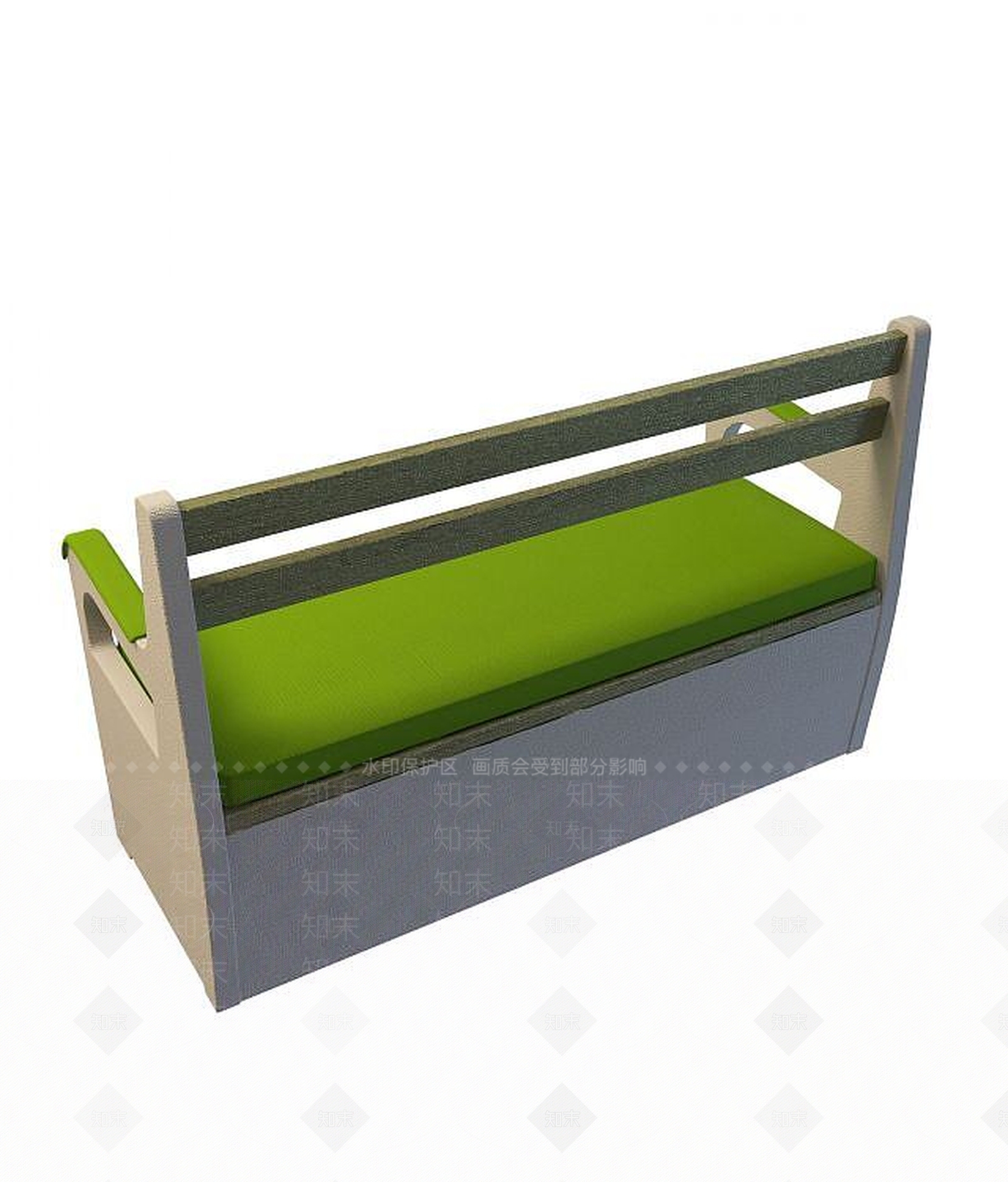 现代绿色休闲座椅3D模型下载【ID:1194053147】