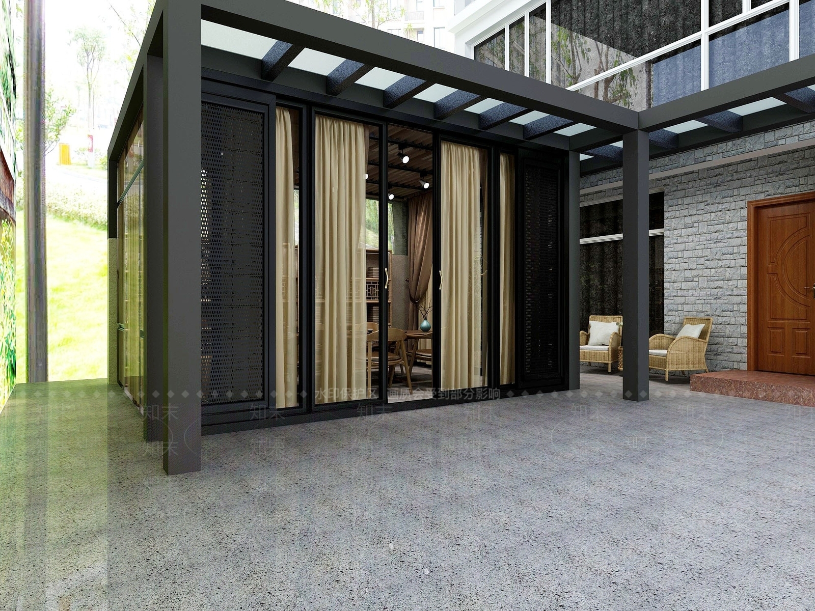 后院小凉亭3D模型下载【ID:1194054045】