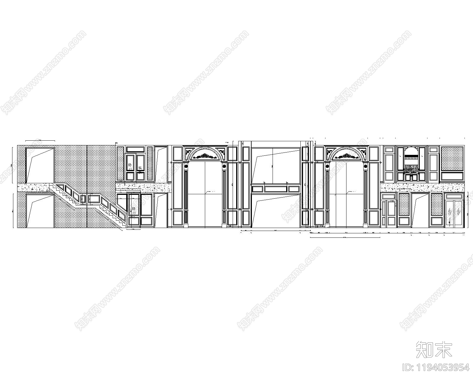 欧式综合硬装构件图库施工图下载【ID:1194053954】