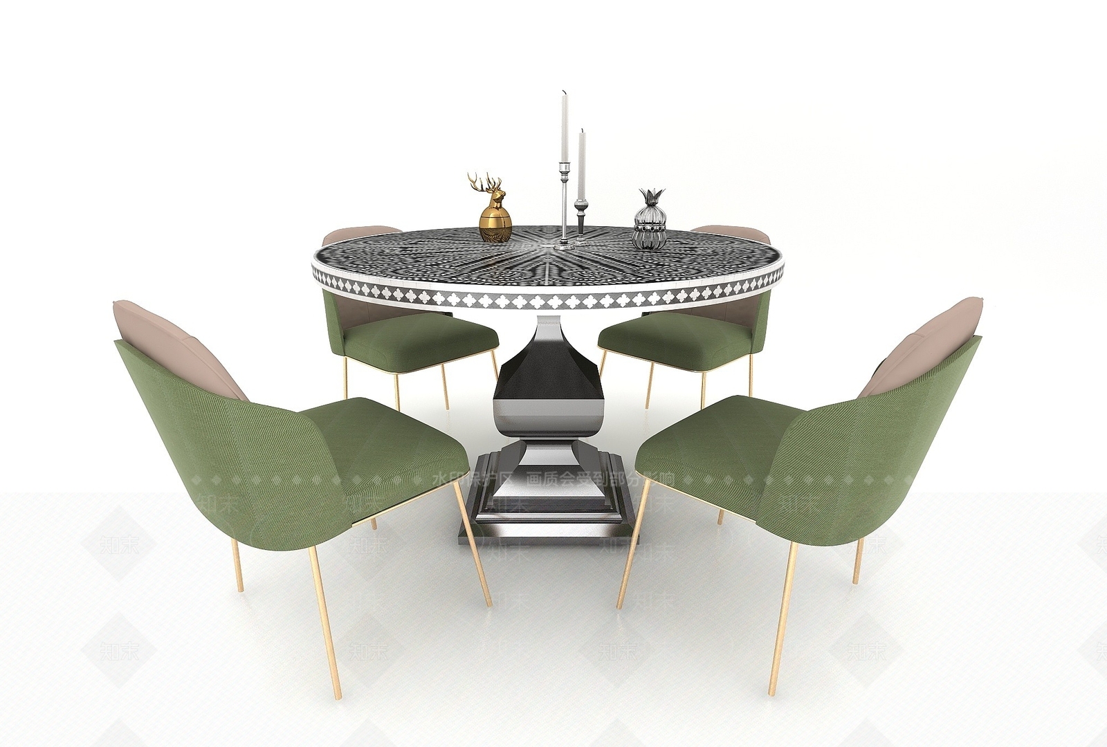现代餐桌3D模型下载【ID:1194055071】