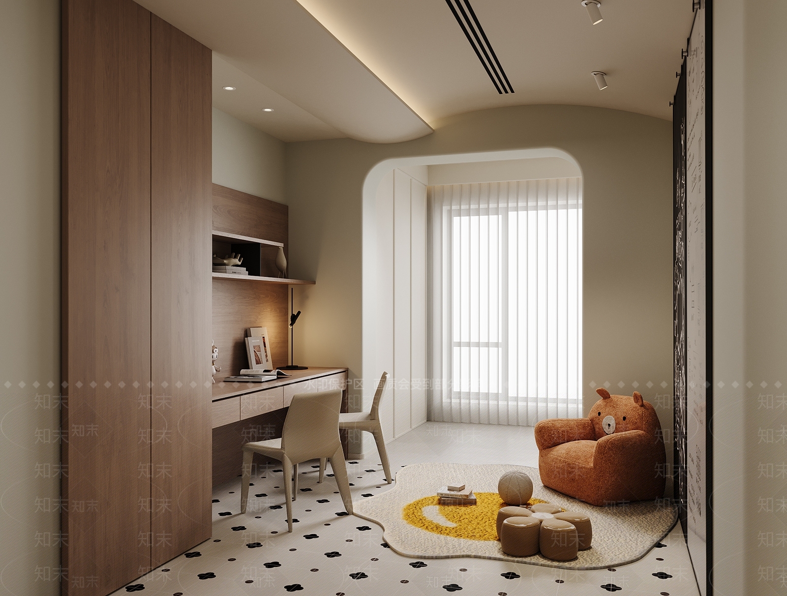 现代儿童娱乐室3D模型下载【ID:1194054323】