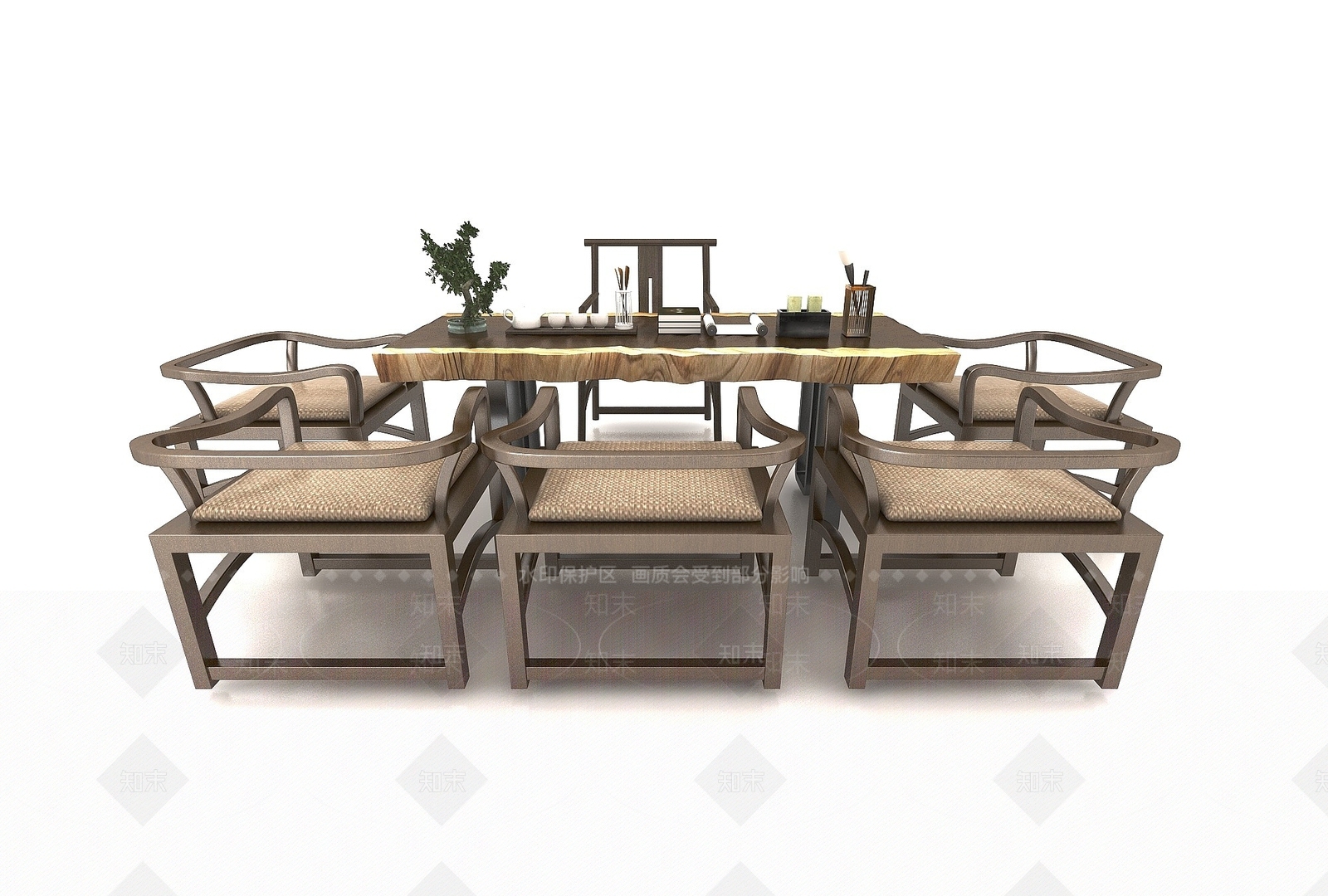 现代茶桌3D模型下载【ID:1194055330】