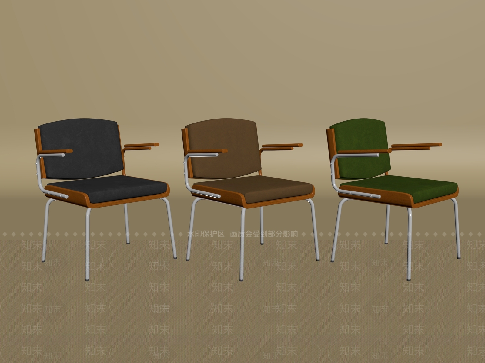 现代北欧餐椅SU模型下载【ID:1194057016】