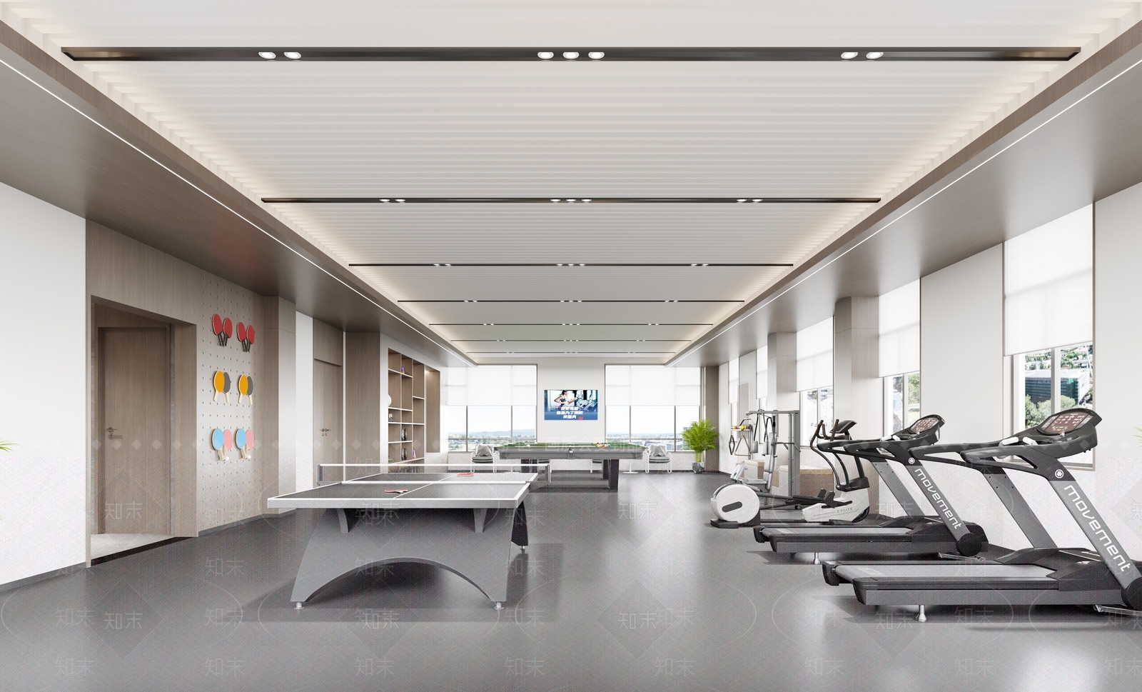 现代健身房3D模型下载【ID:1194058316】