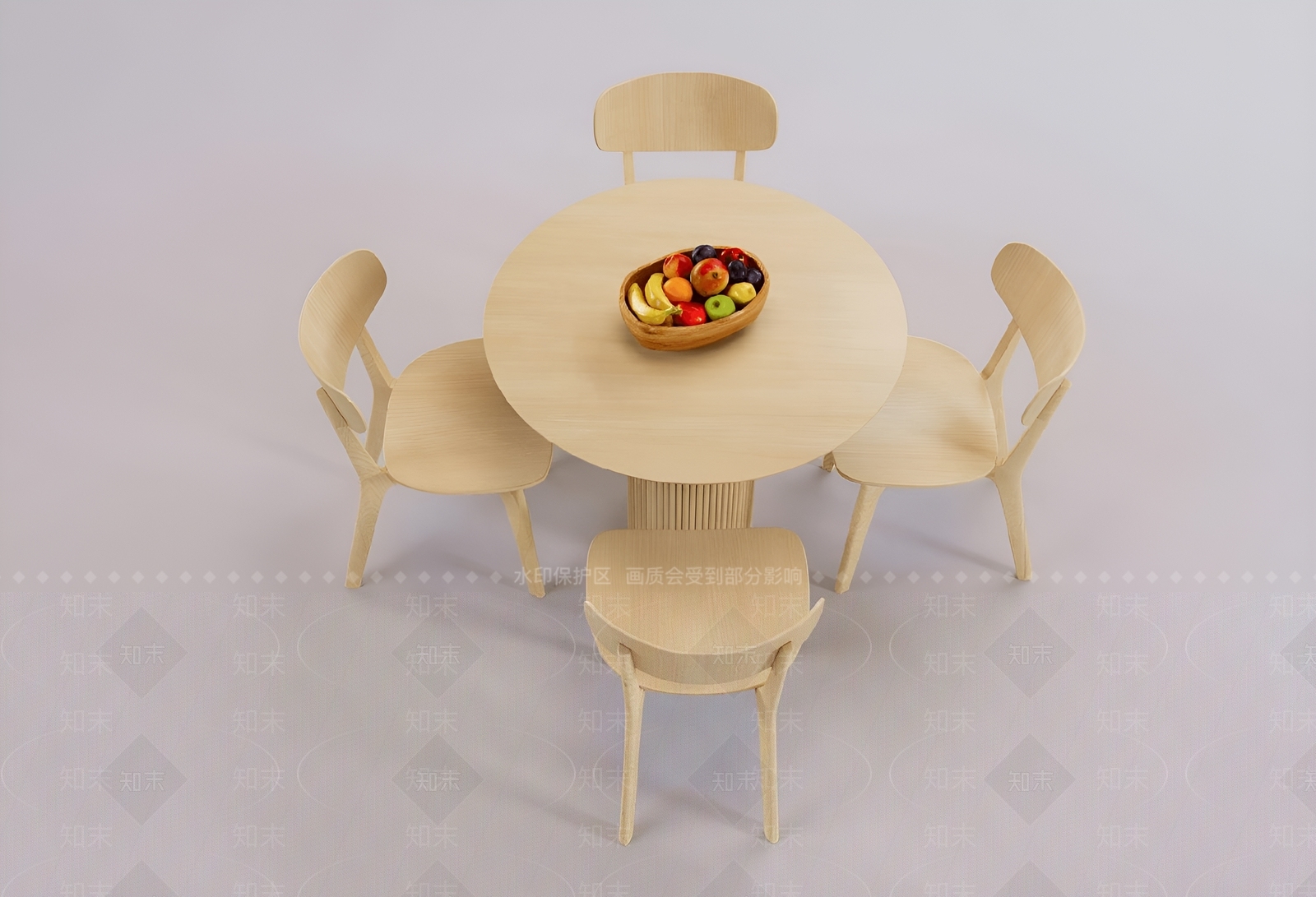 现代餐桌椅3D模型下载【ID:1194063208】