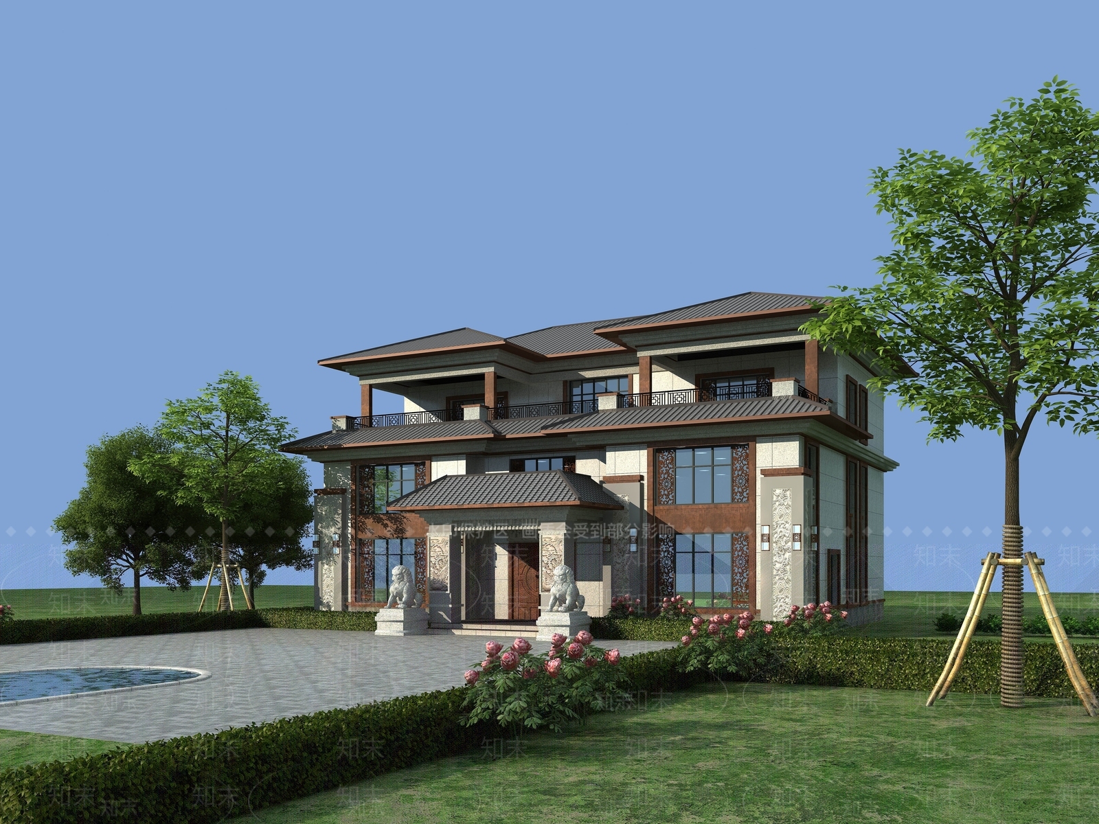 现代别墅3D模型下载【ID:1194065686】