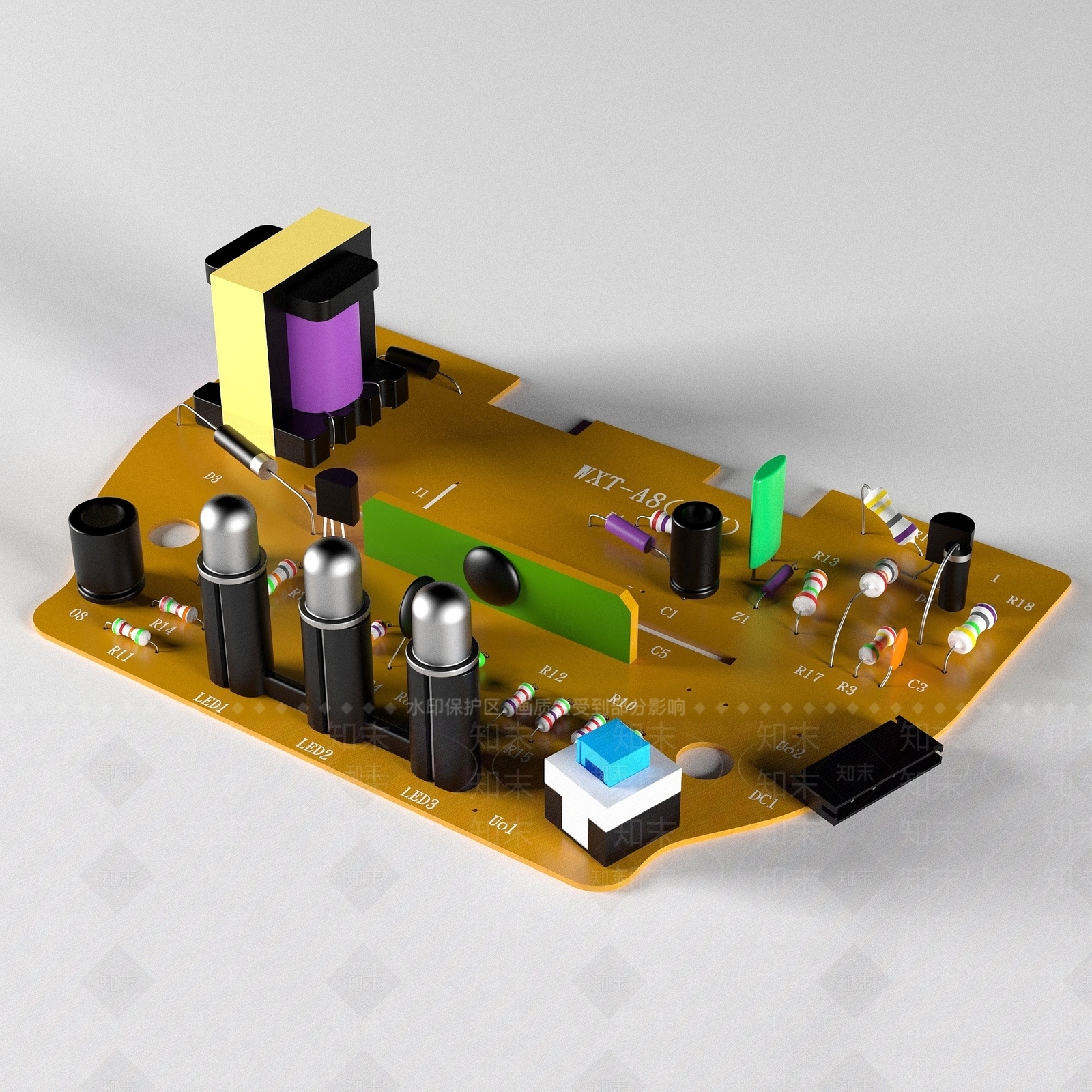 现代电子元件3D模型下载【ID:1194065715】