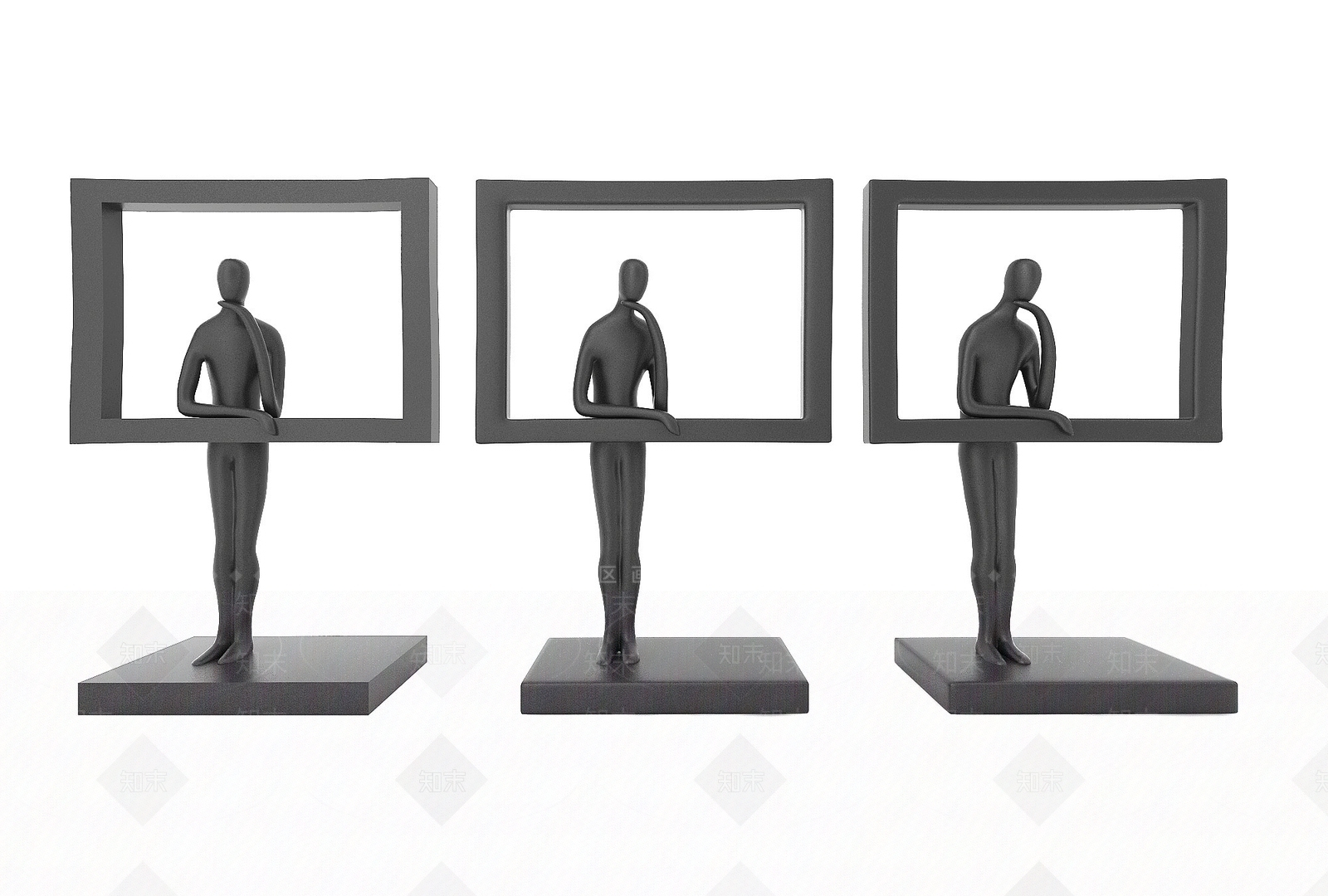 现代人物雕塑3D模型下载【ID:1194066112】