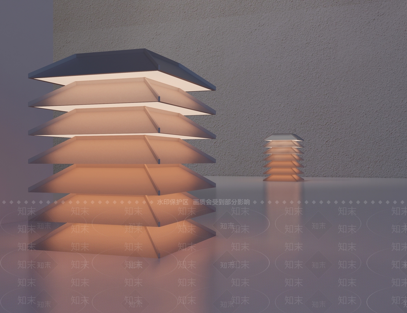 现代中古台灯SU模型下载【ID:1194066380】