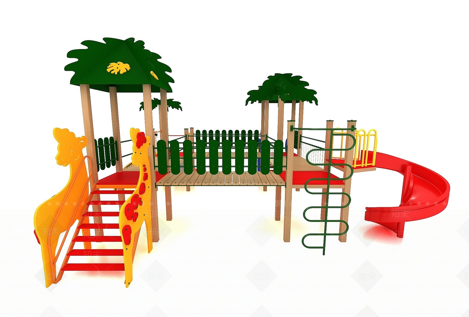 现代儿童游乐设施3D模型下载【ID:1194068749】