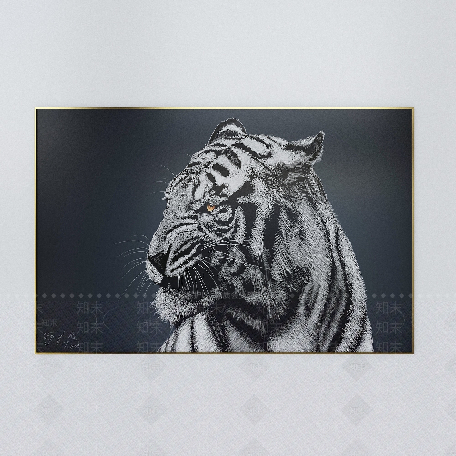 现代老虎画3D模型下载【ID:1194069164】