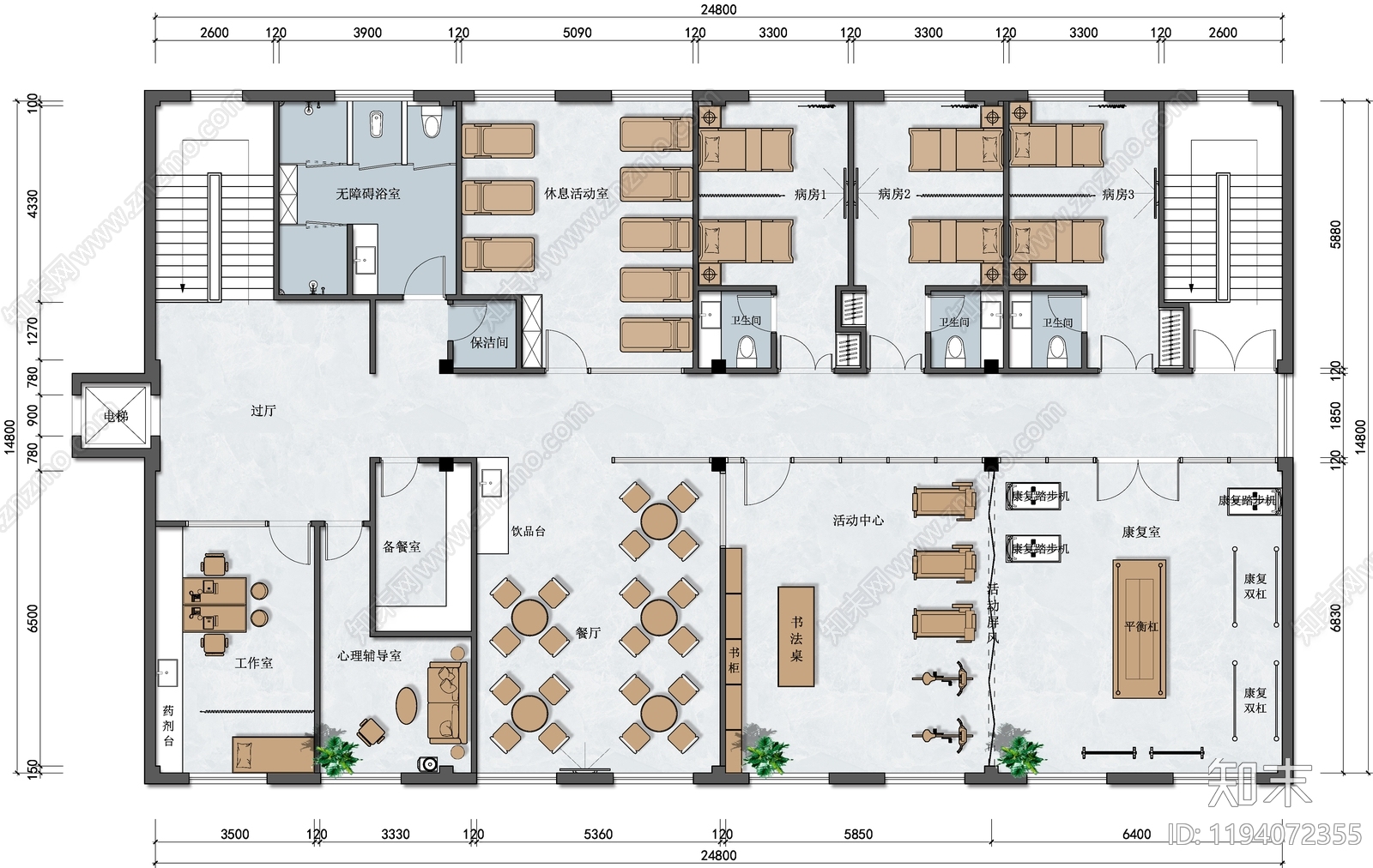 现代医院施工图下载【ID:1194072355】