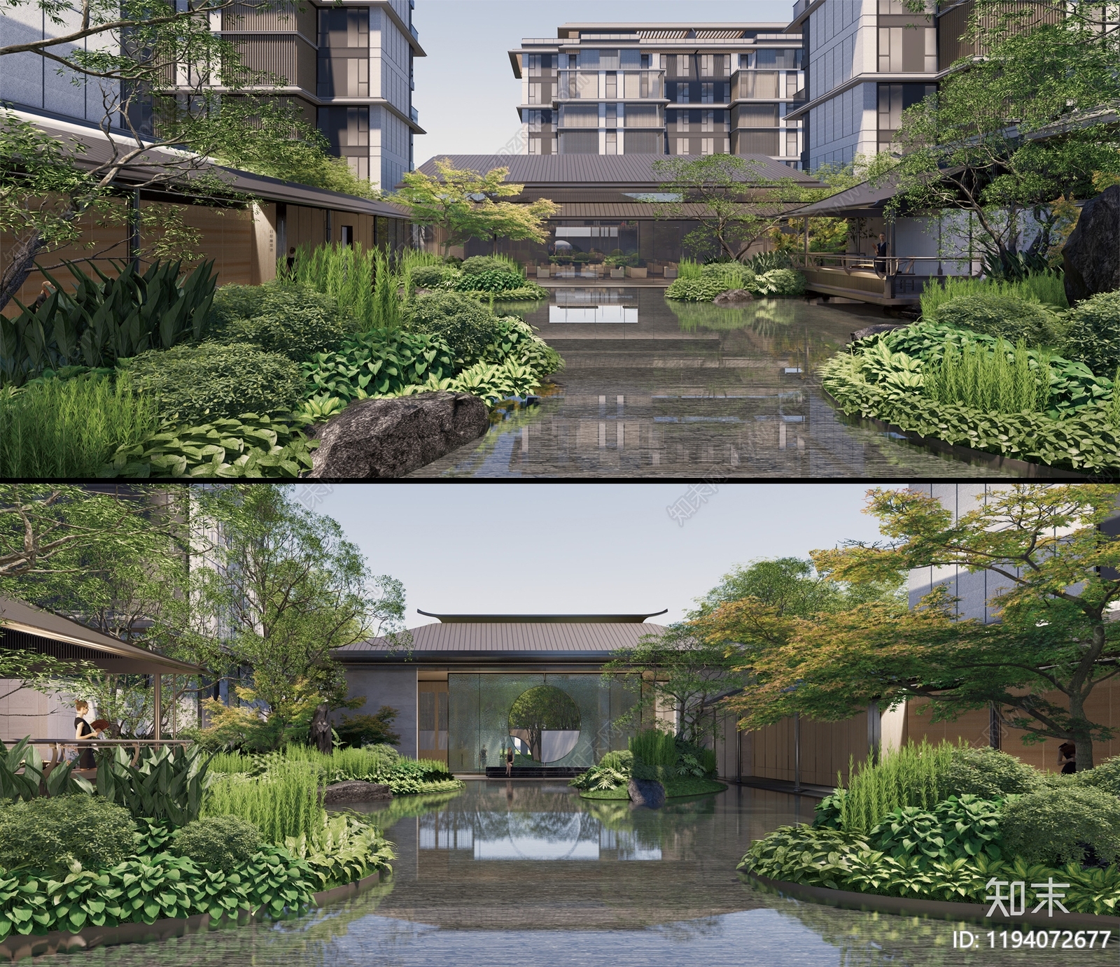 新中式中式示范区景观下载【ID:1194072677】