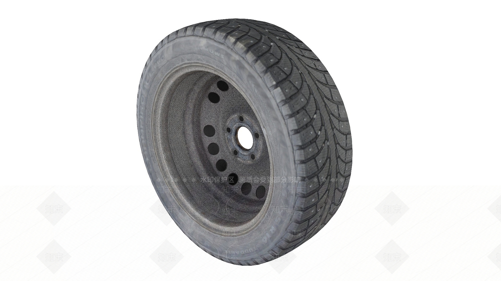 现代汽车轮胎3D模型下载【ID:1194073050】