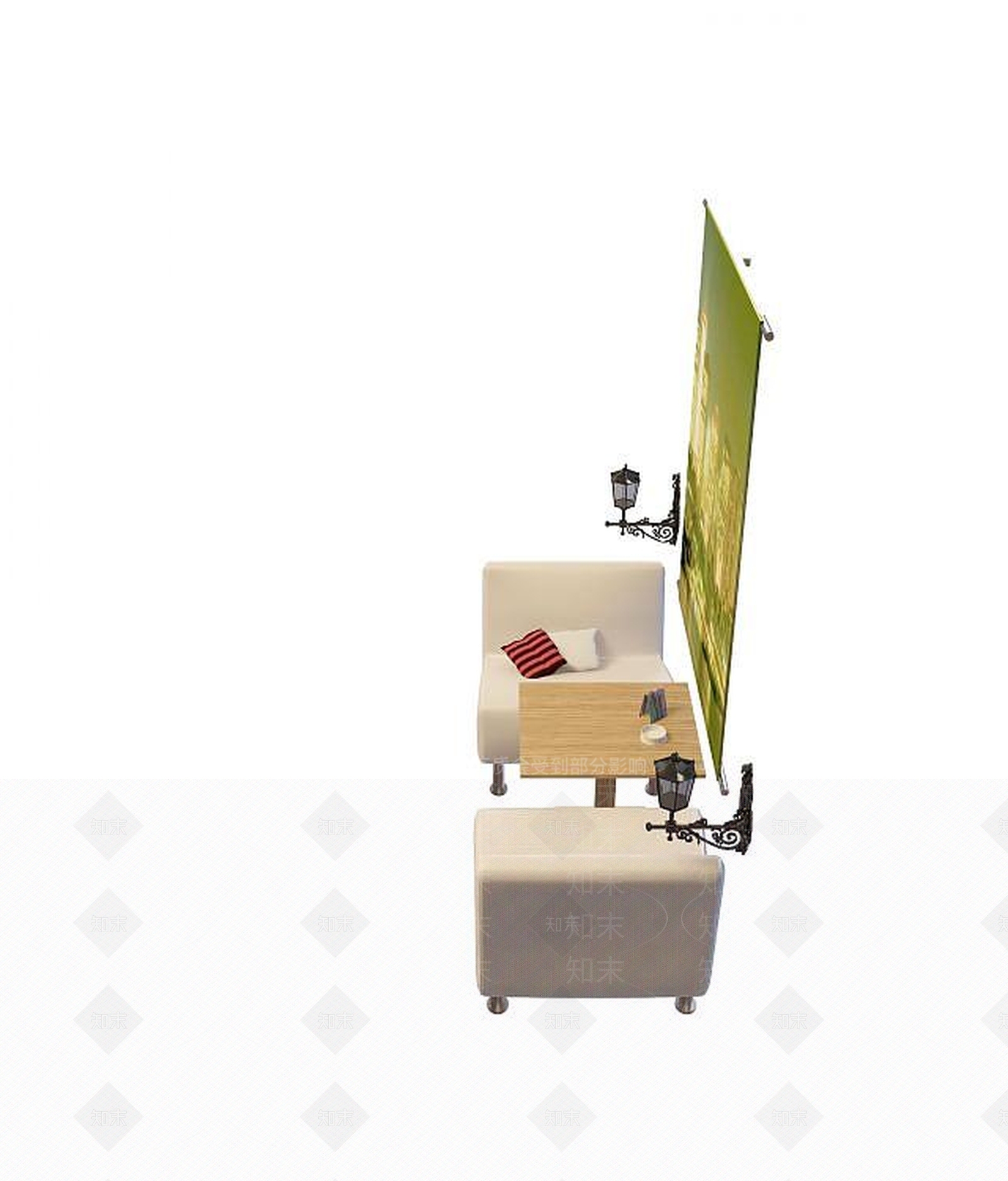 现代休息室桌椅3D模型下载【ID:1194073139】