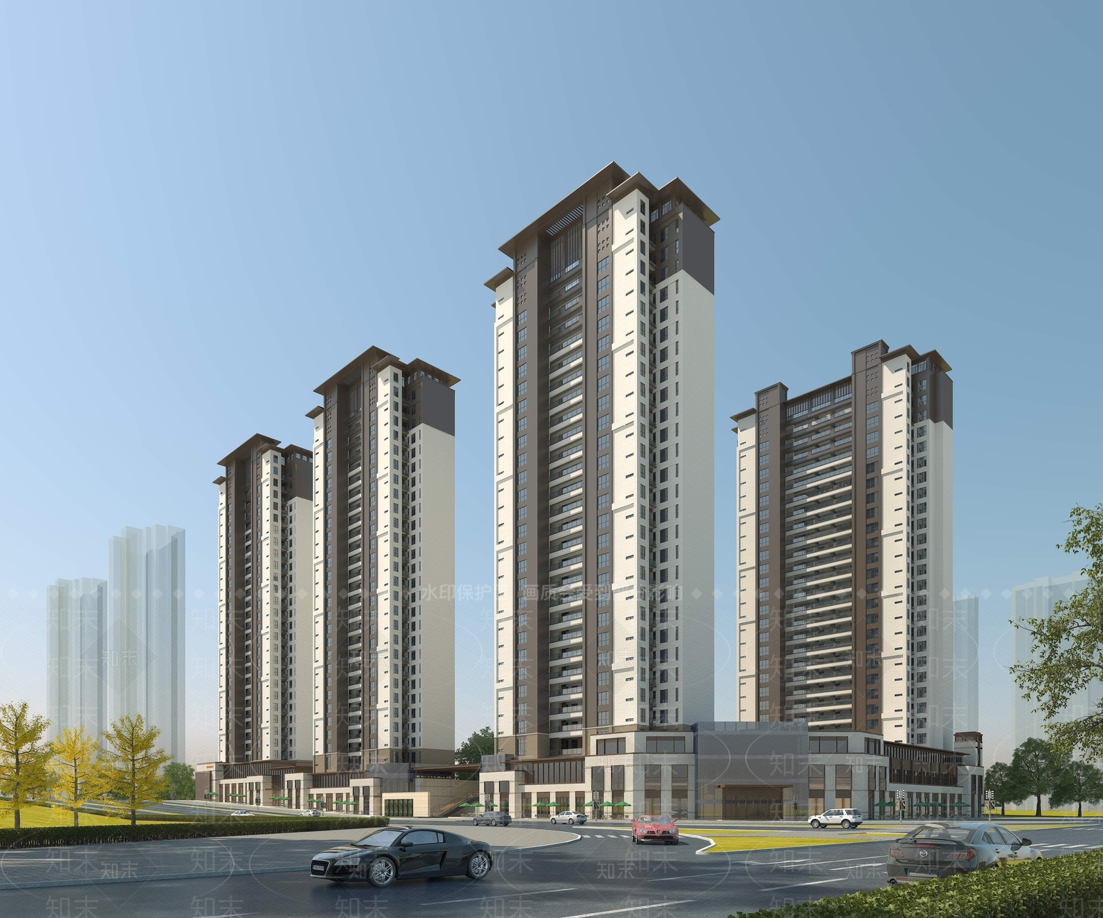 现代住宅商业3D模型下载【ID:1194073499】