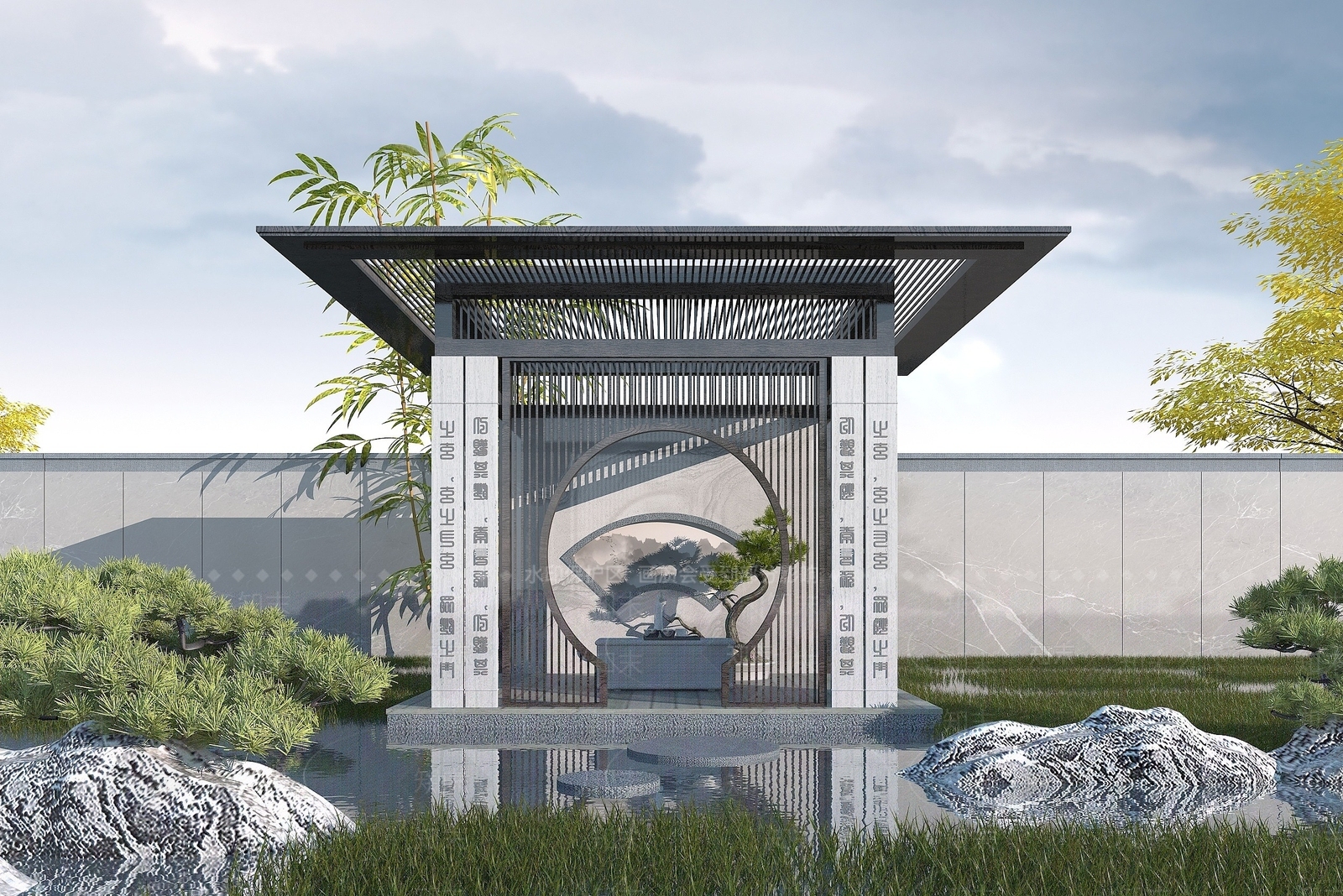 新中式亭子3D模型下载【ID:1194073509】
