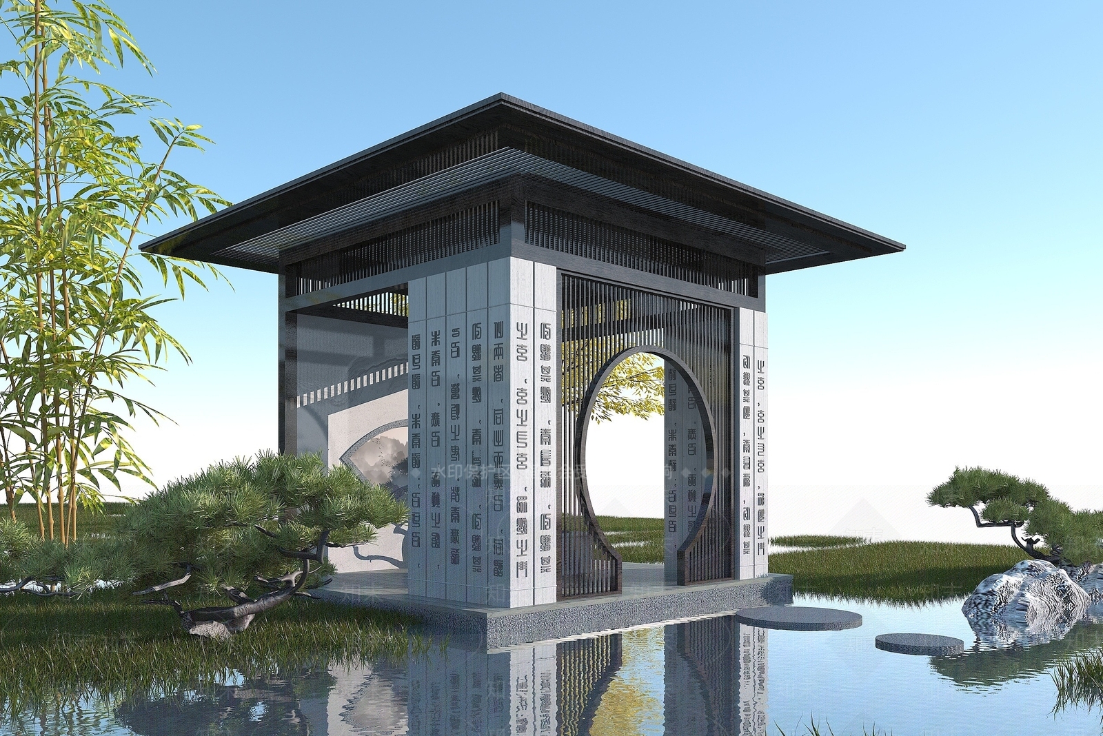 新中式亭子3D模型下载【ID:1194073509】