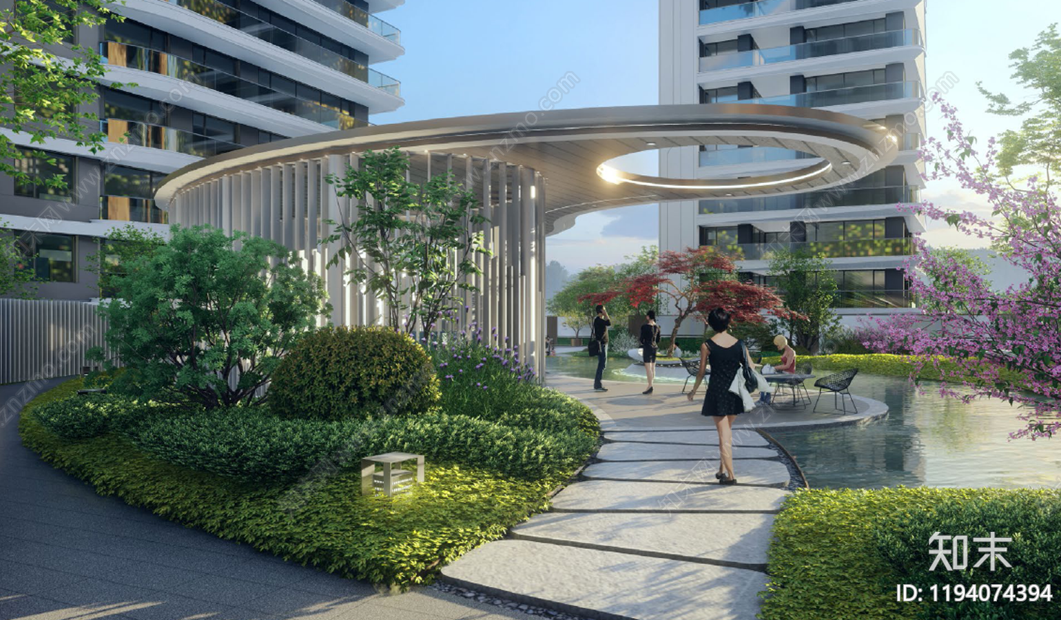 现代廊架施工图下载【ID:1194074394】