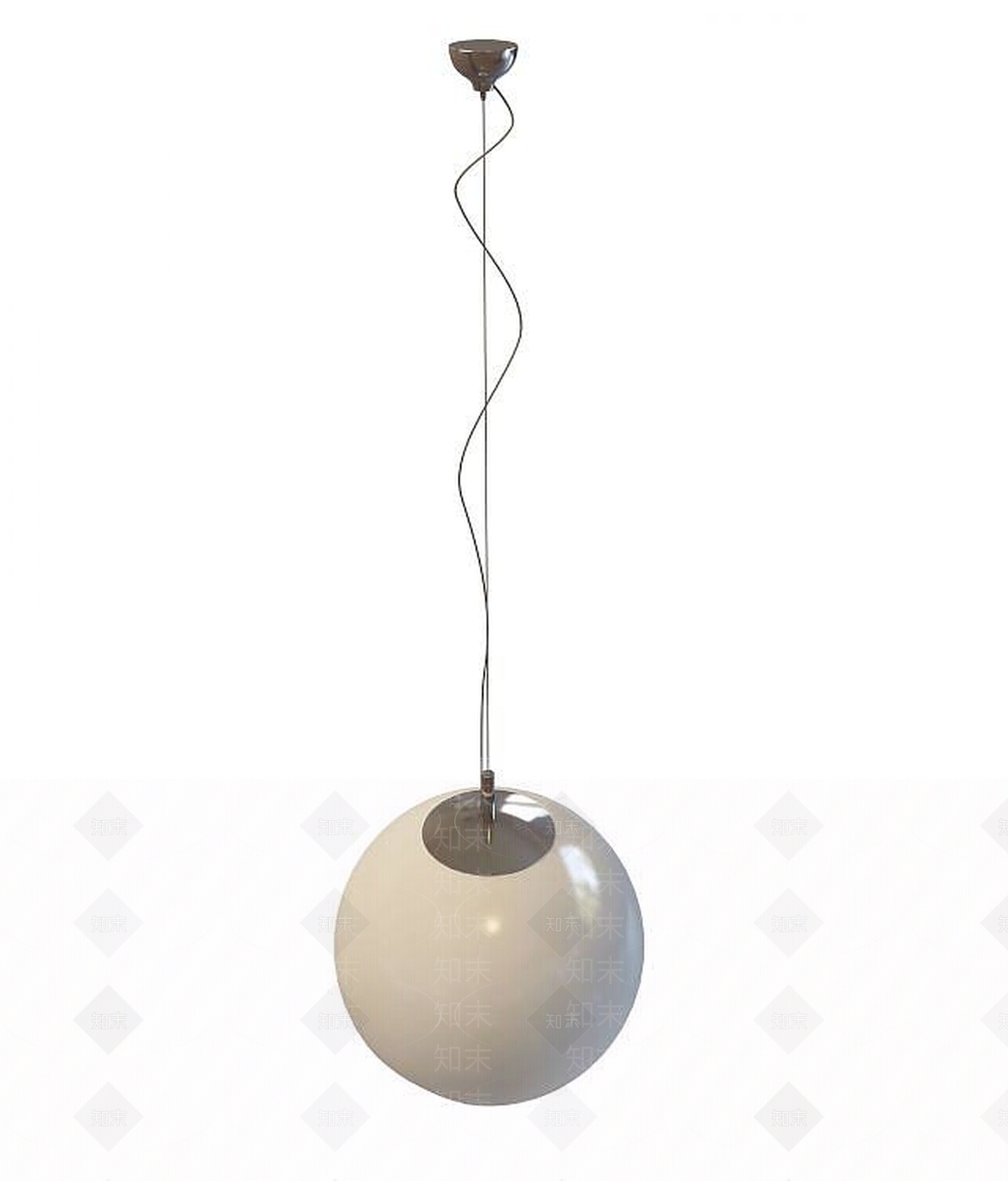 现代圆形吊灯3D模型下载【ID:1194077252】