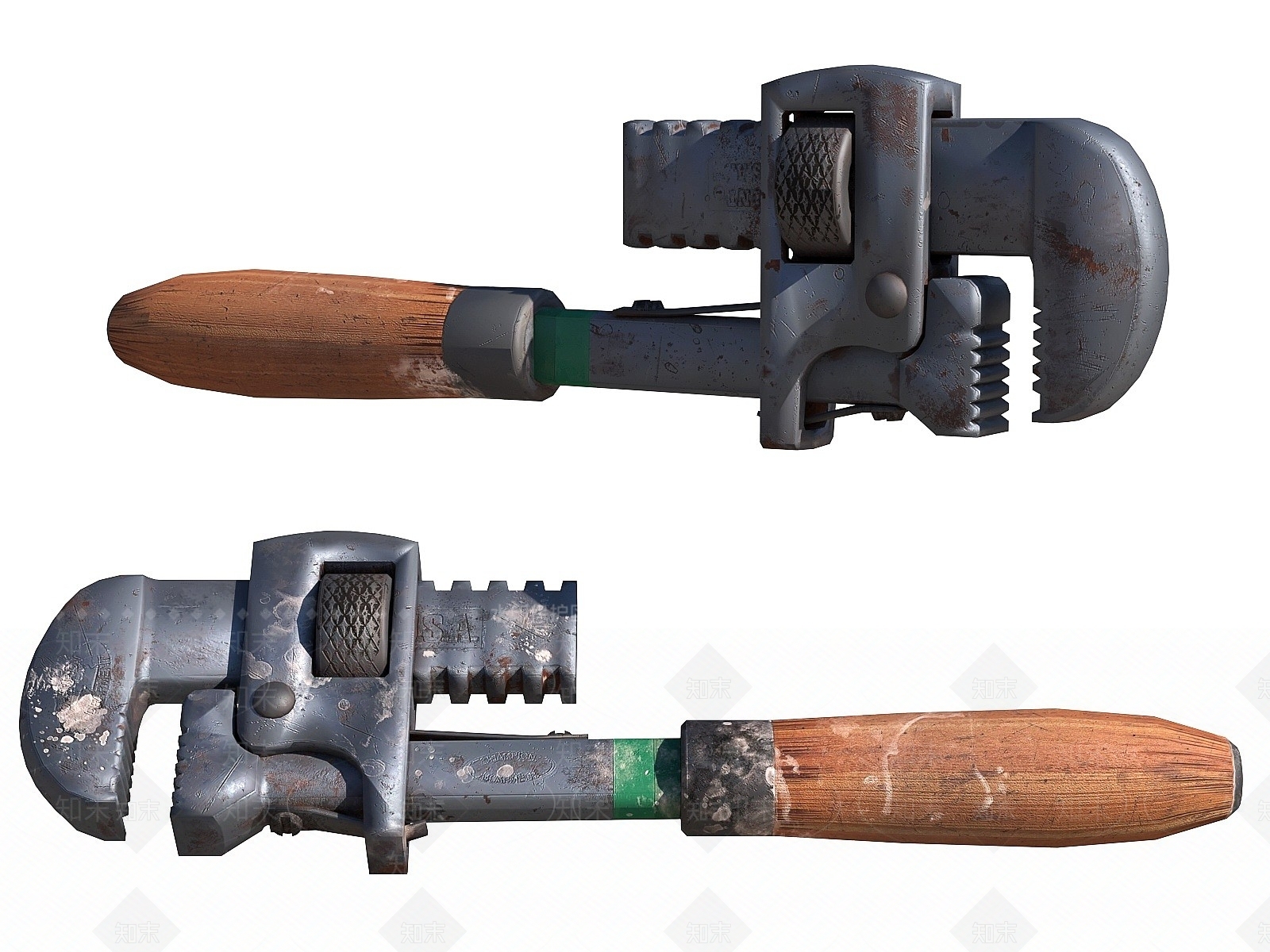 现代管道扳手管钳3D模型下载【ID:1194078056】