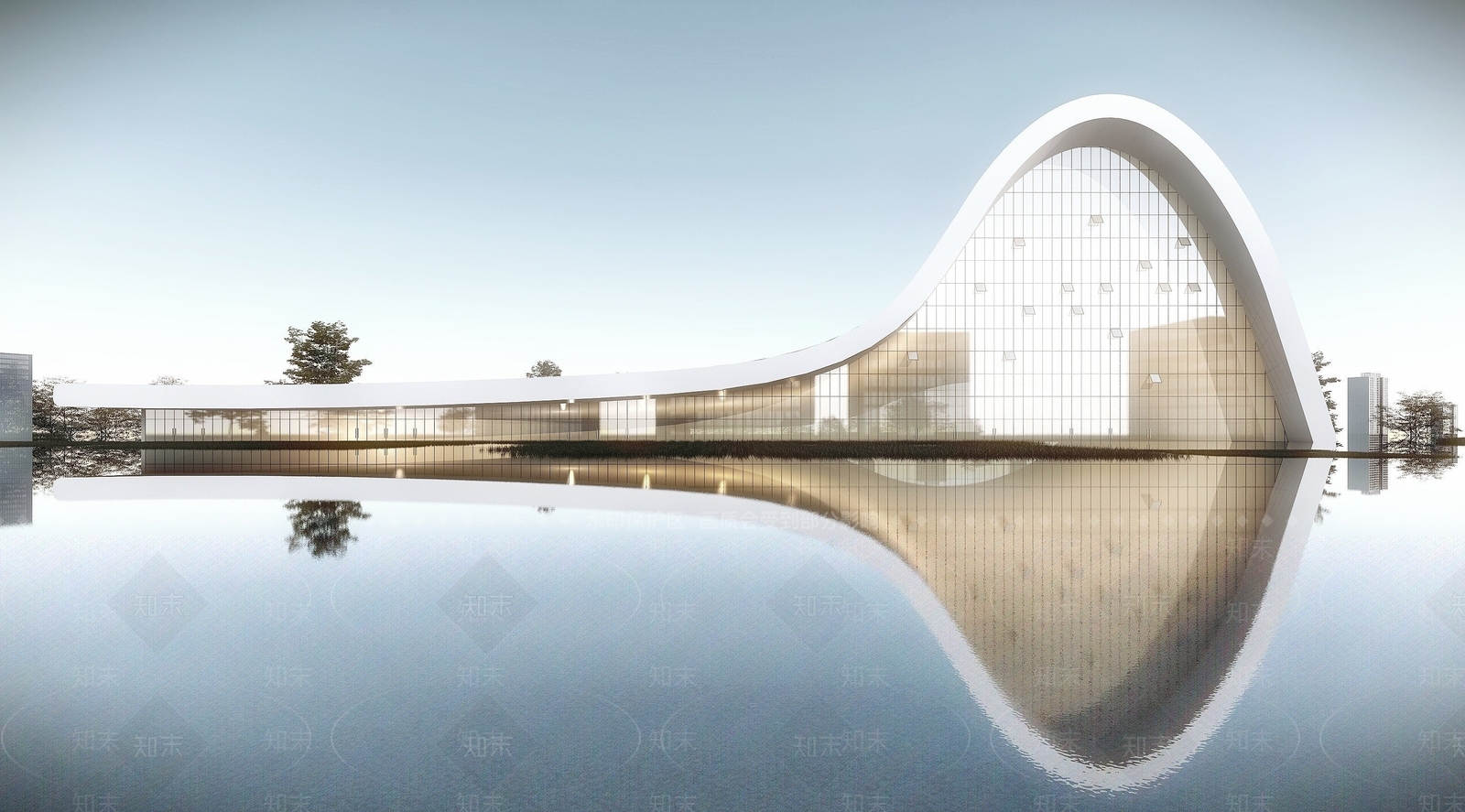 现代展馆立面3D模型下载【ID:1194078612】