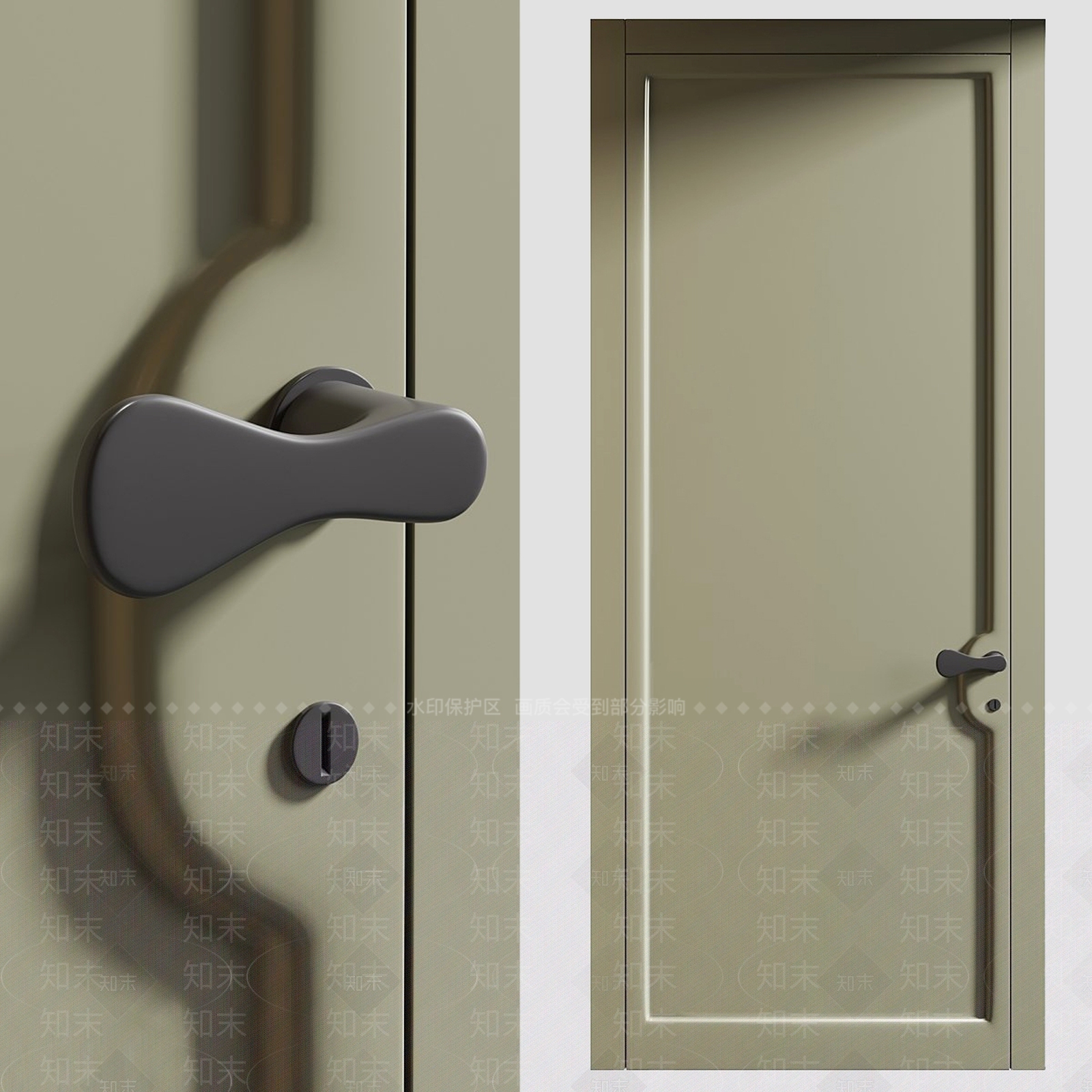 现代单开门3D模型下载【ID:1194079236】