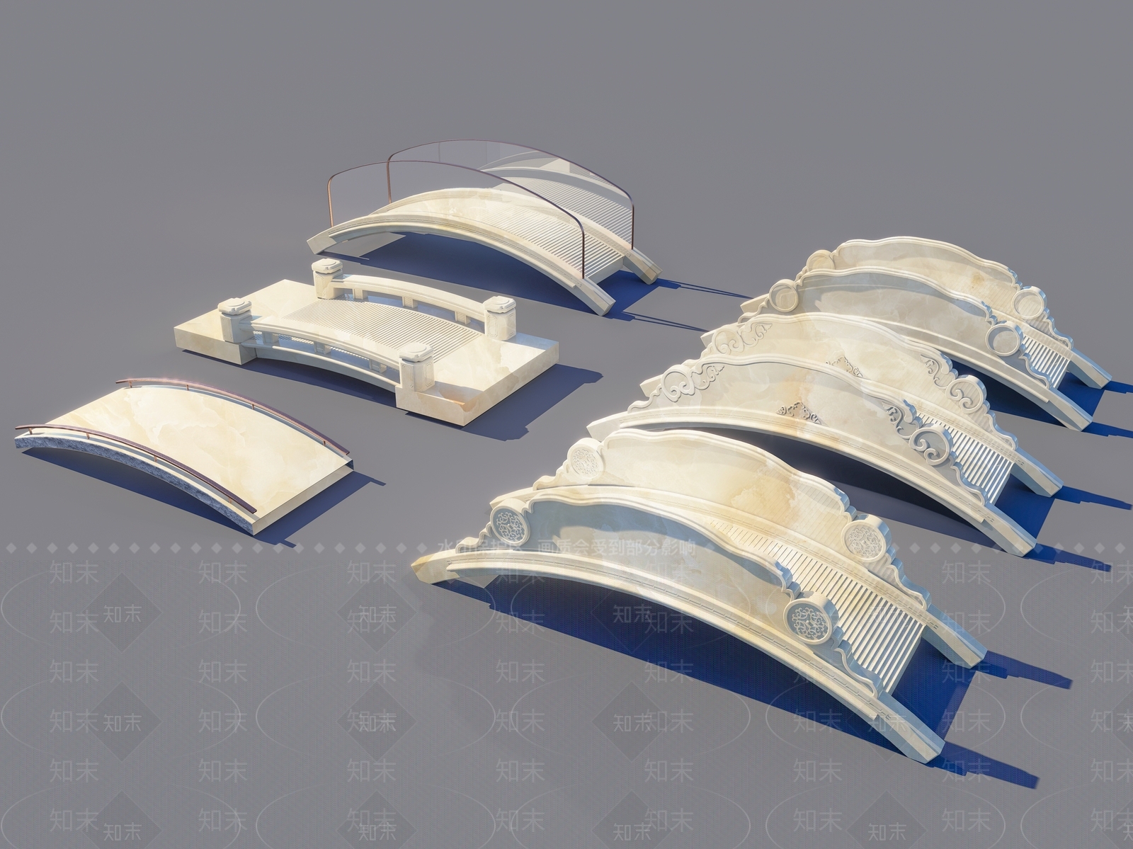 新中式日式景观桥SU模型下载【ID:1194079806】