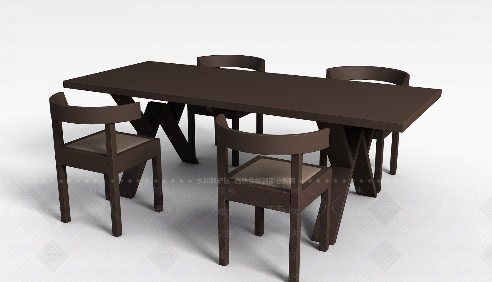 现代书桌椅3D模型下载【ID:1199016388】