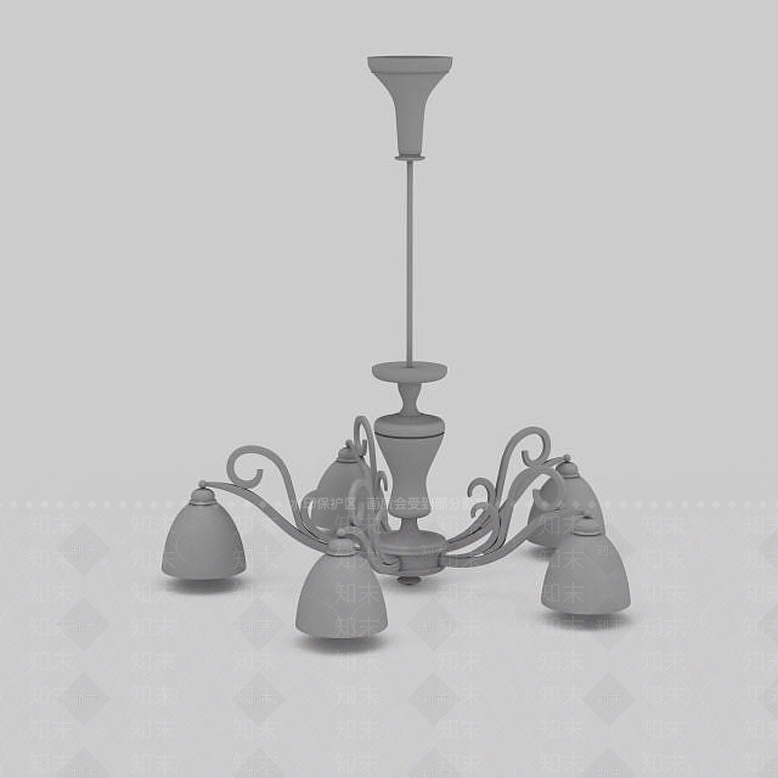 现代灯具组合3D模型下载【ID:1199003998】