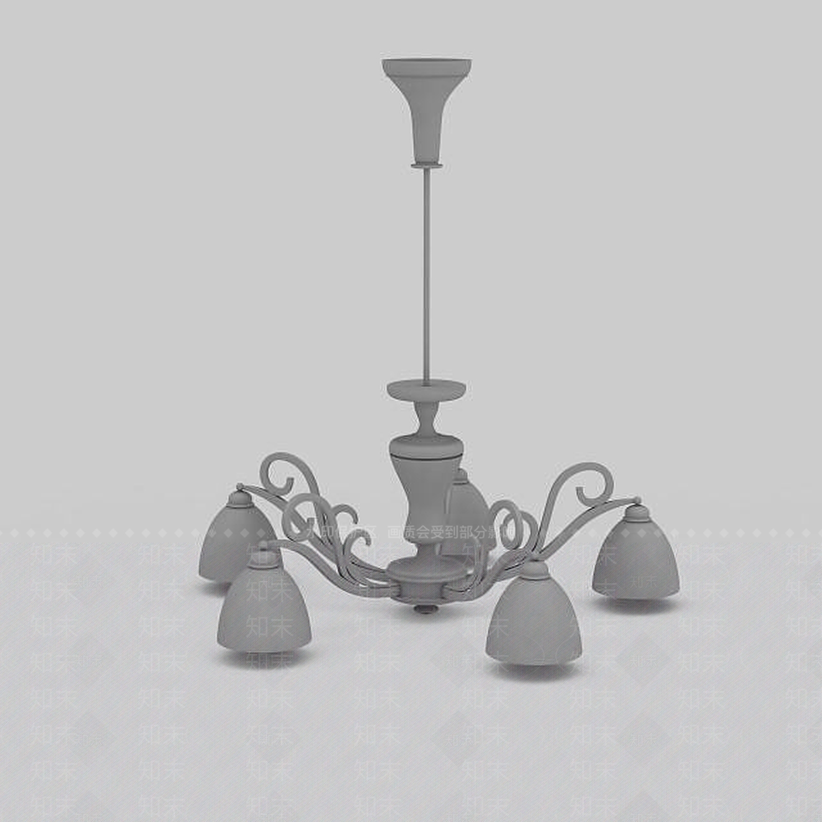 现代灯具组合3D模型下载【ID:1199003998】