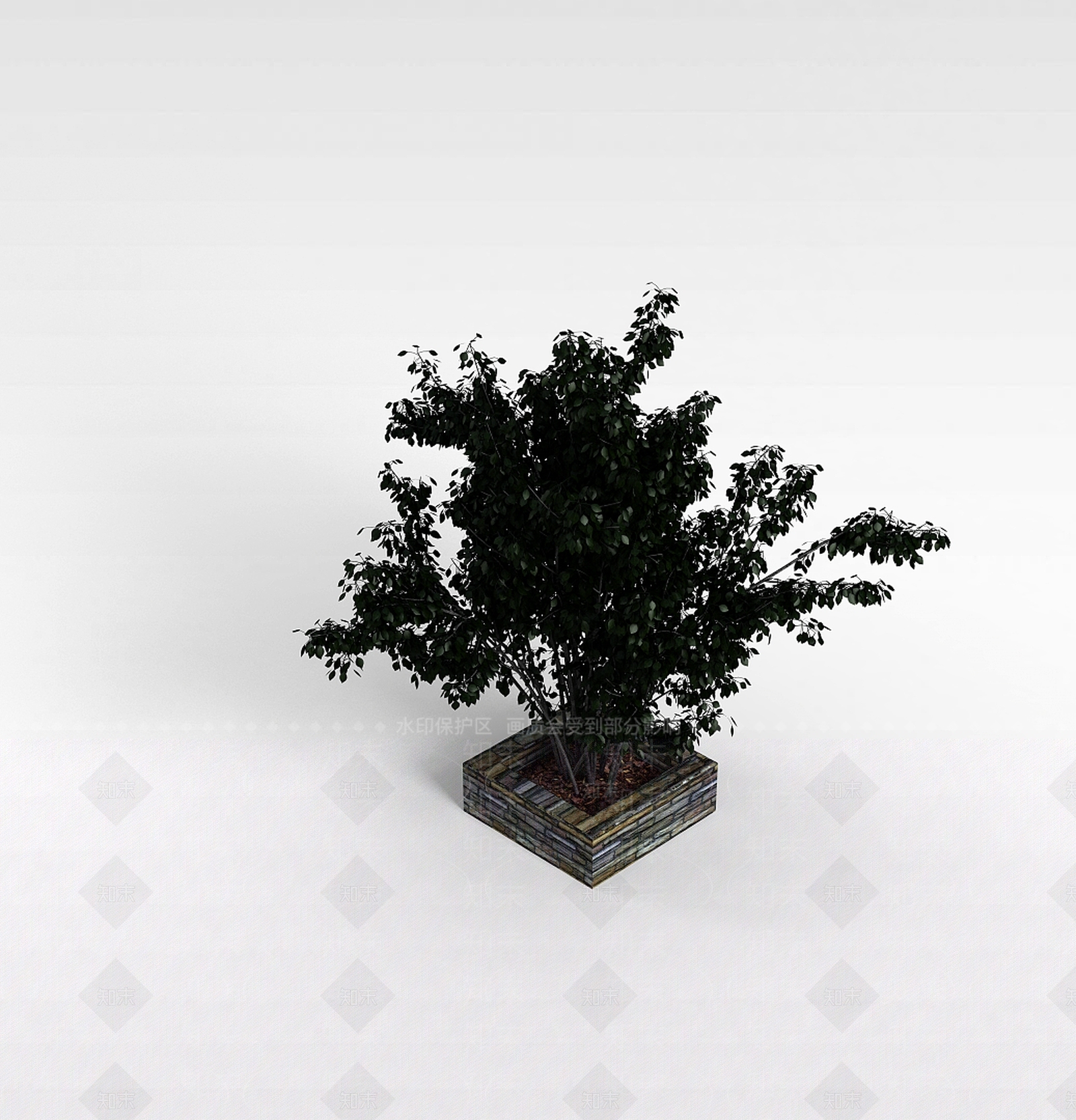现代灌木3D模型下载【ID:1194088707】