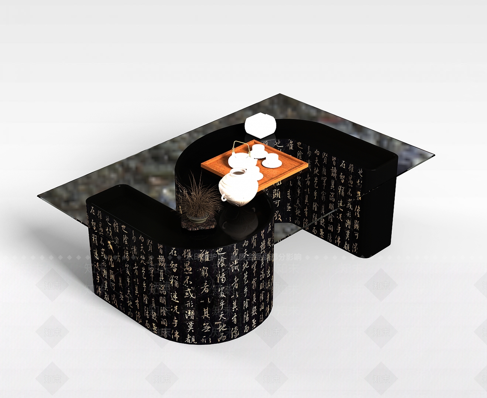 现代书桌3D模型下载【ID:1194089160】