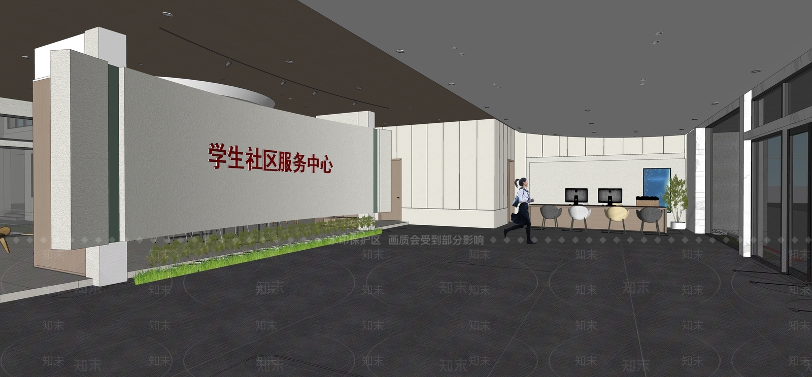 现代其他学校空间SU模型下载【ID:1194089808】