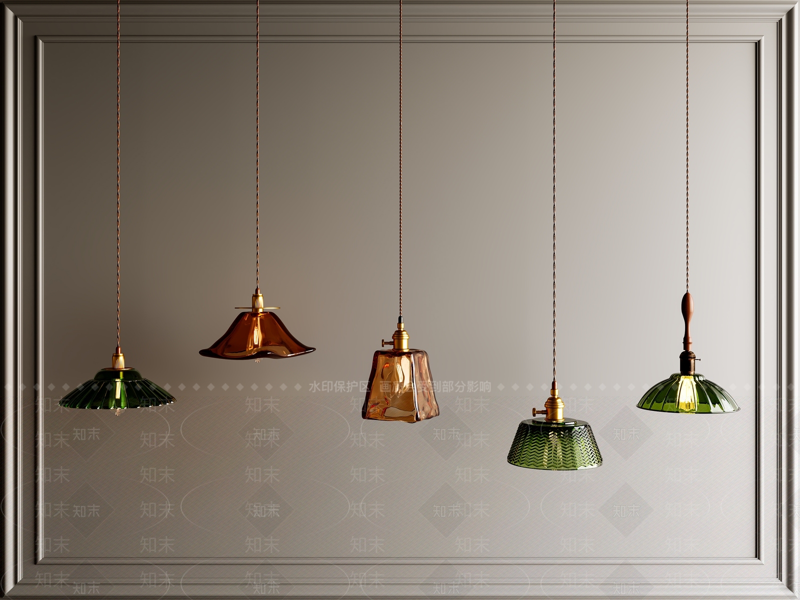 法式复古吊灯3D模型下载【ID:1194090098】