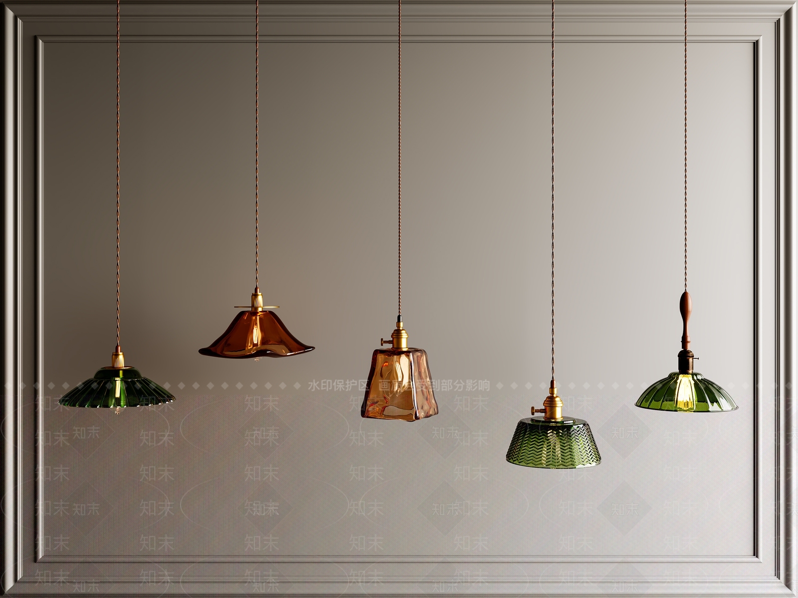 法式复古吊灯SU模型下载【ID:1194090115】