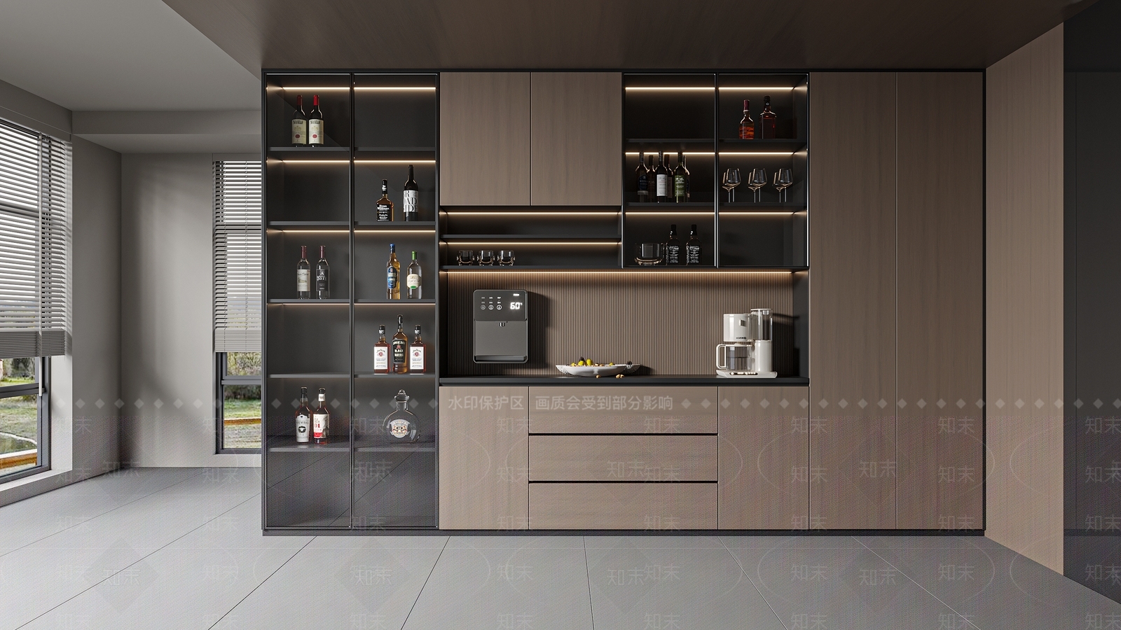现代酒柜3D模型下载【ID:1194092155】