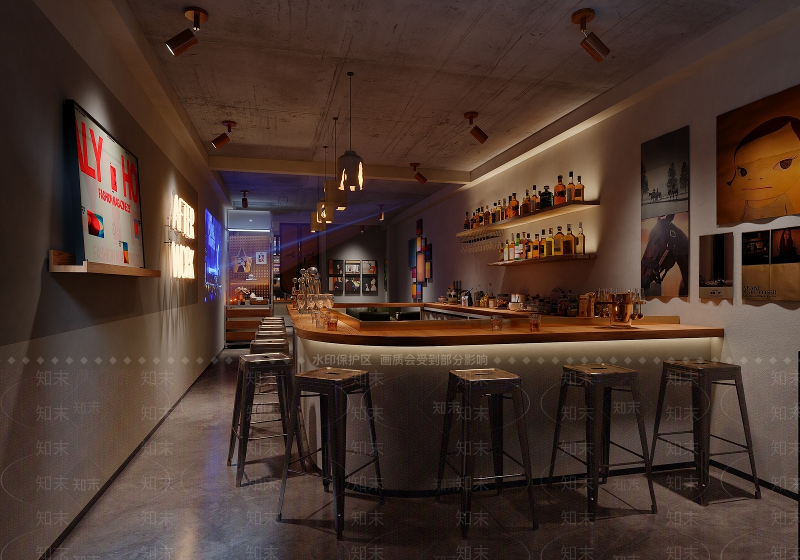 现代工业酒馆3D模型下载【ID:1194092486】