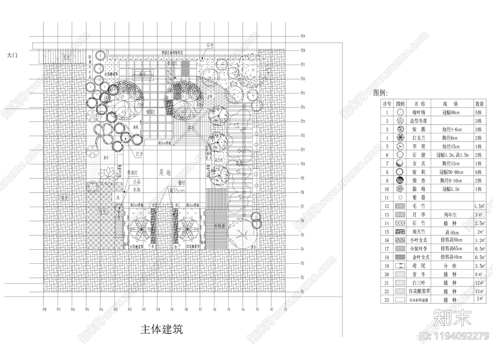 现代新中式庭院施工图下载【ID:1194092279】