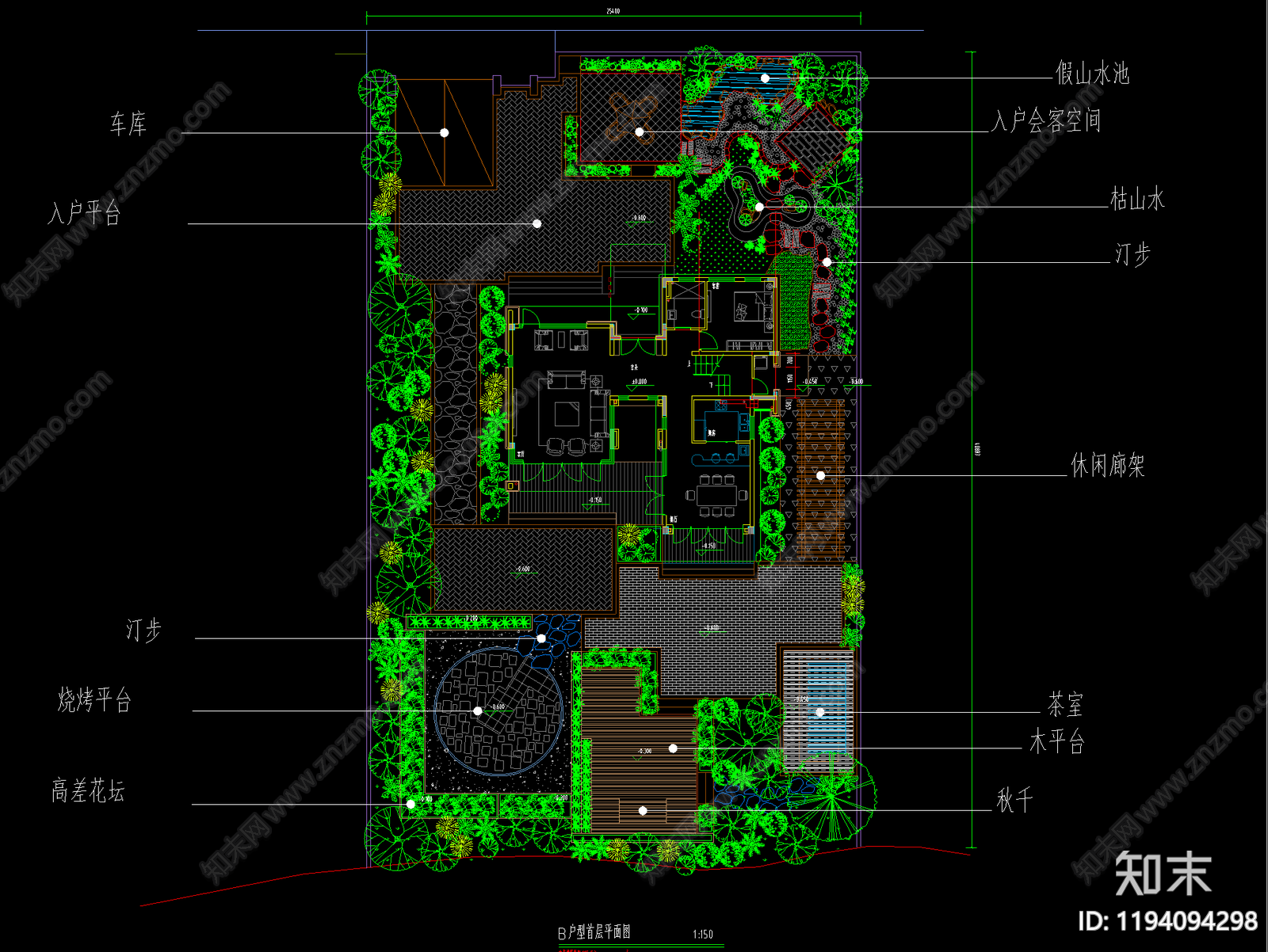 现代新中式其他景观施工图下载【ID:1194094298】