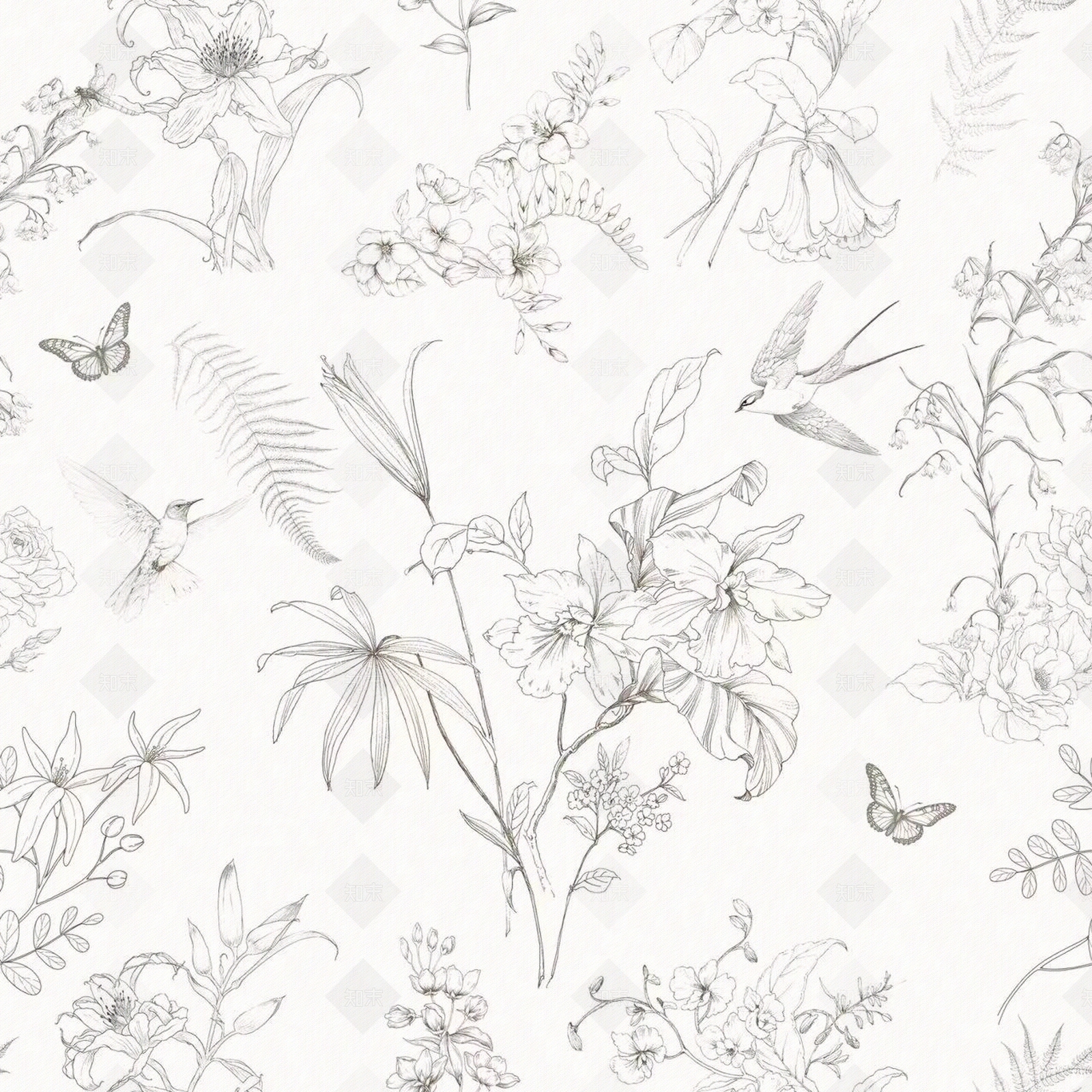 美式法式花纹砖贴图下载【ID:1194096562】