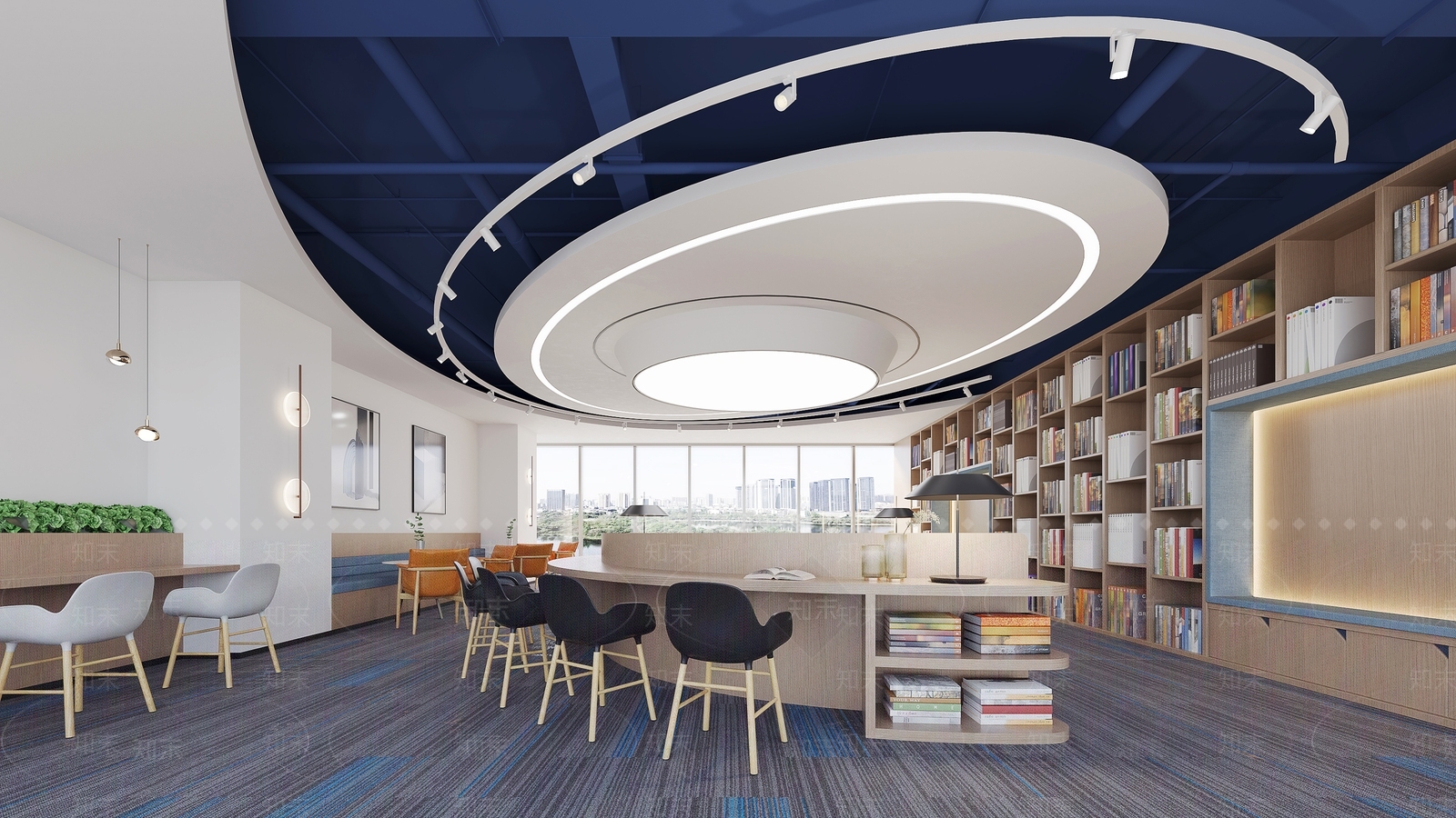 现代图书馆3D模型下载【ID:1194099366】