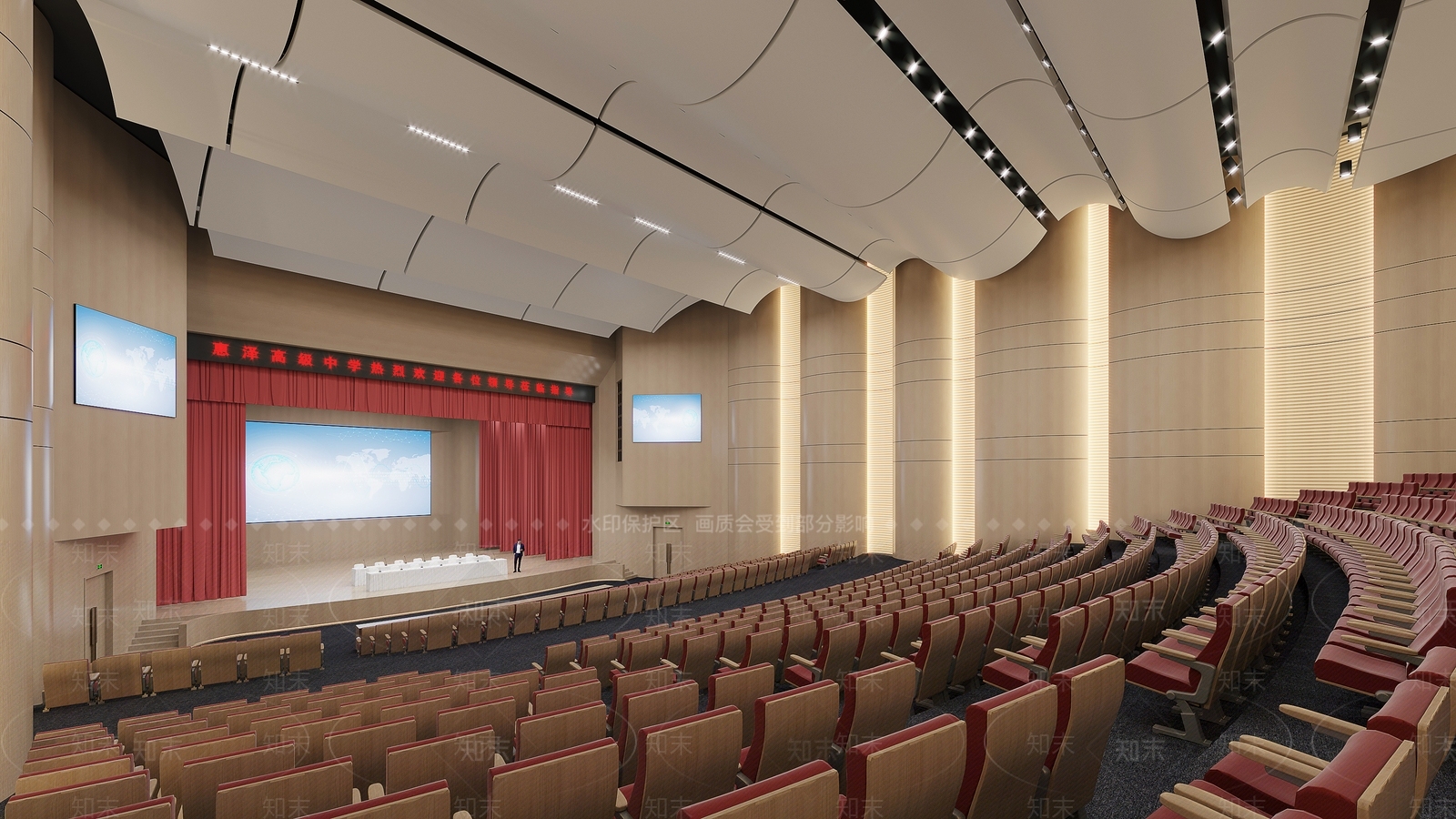 现代宴会厅3D模型下载【ID:1215129342】