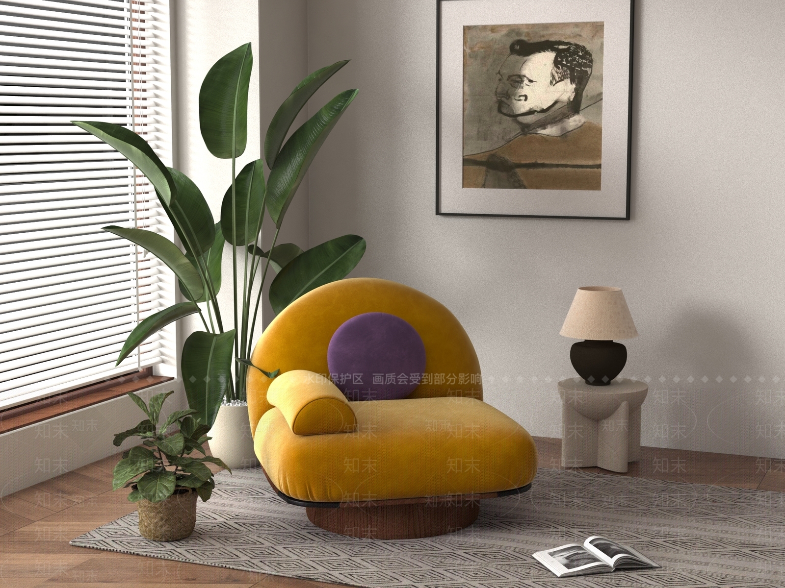 单人沙发3D模型下载【ID:1194103512】