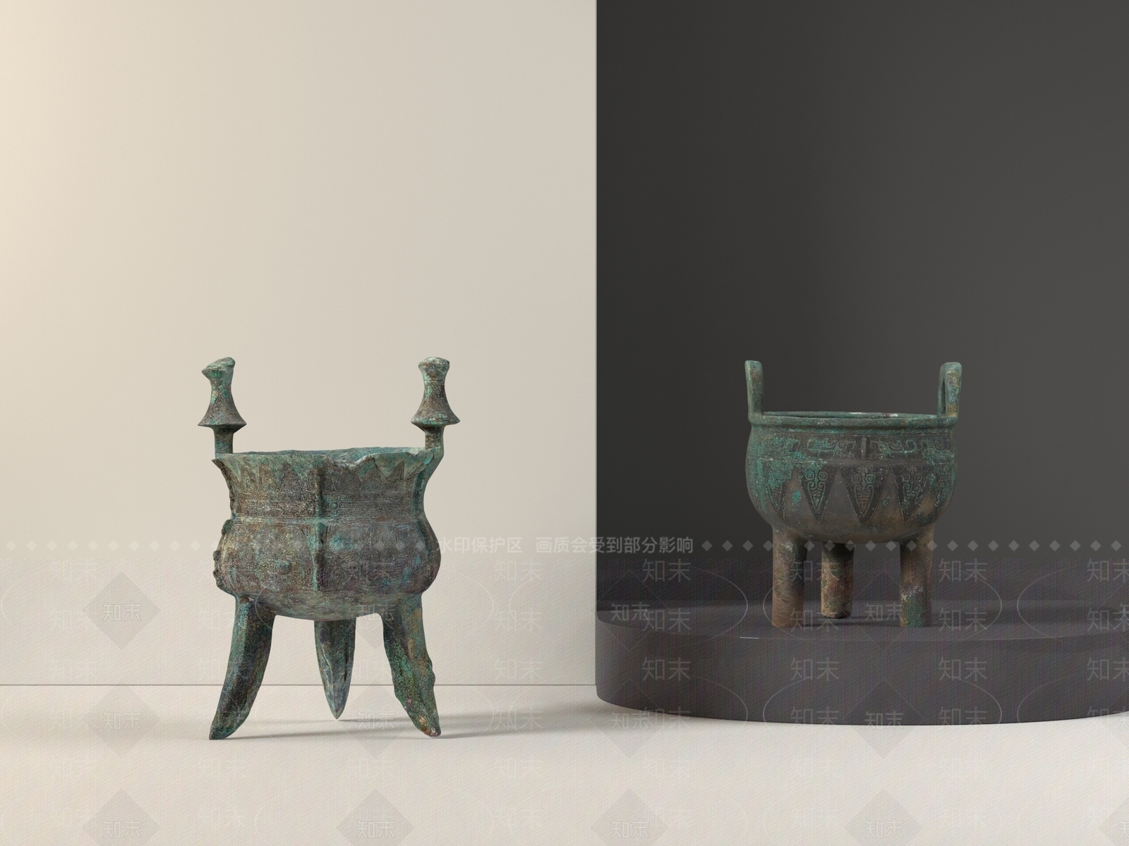 新中式摆件组合SU模型下载【ID:1194103963】