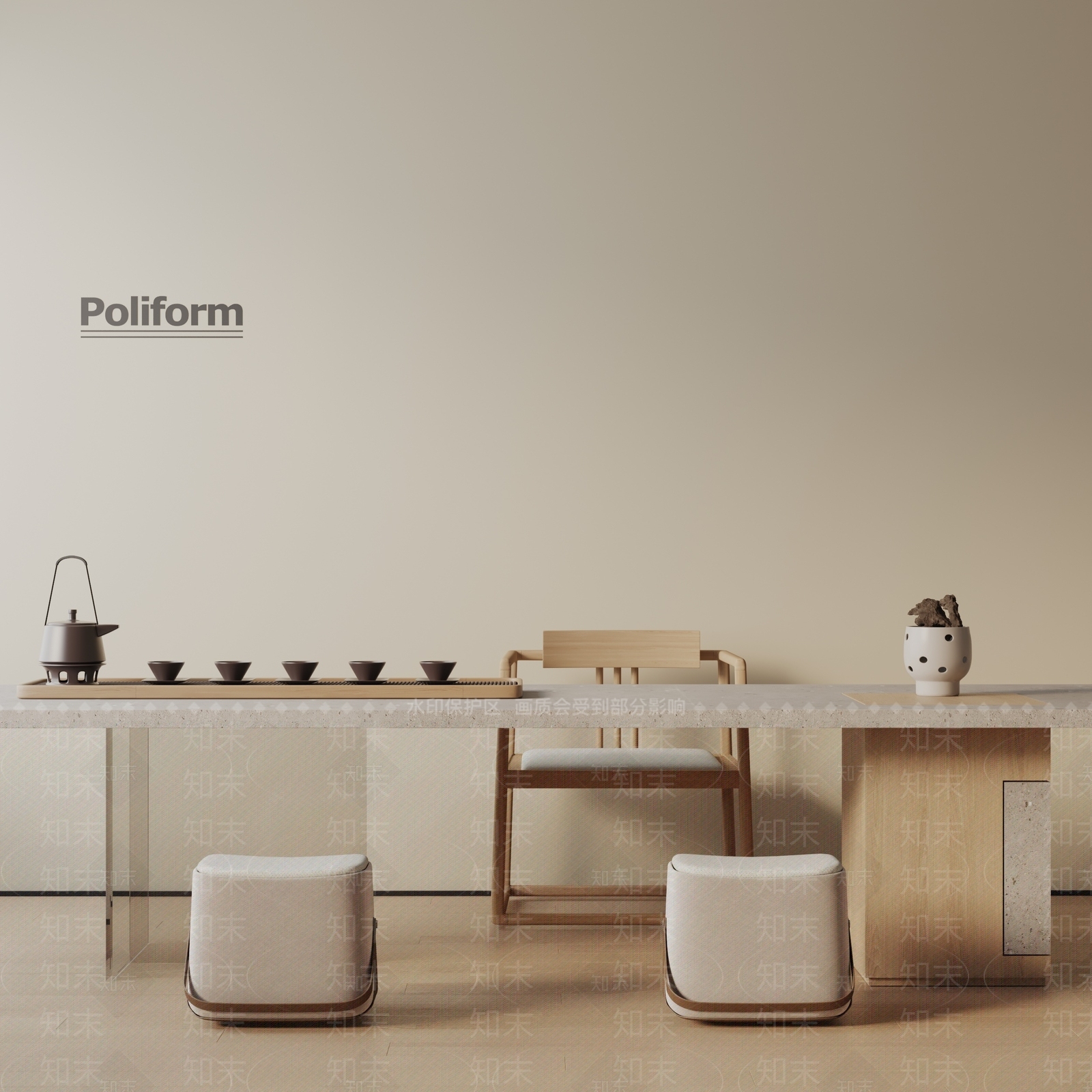 现代茶室3D模型下载【ID:1194111715】