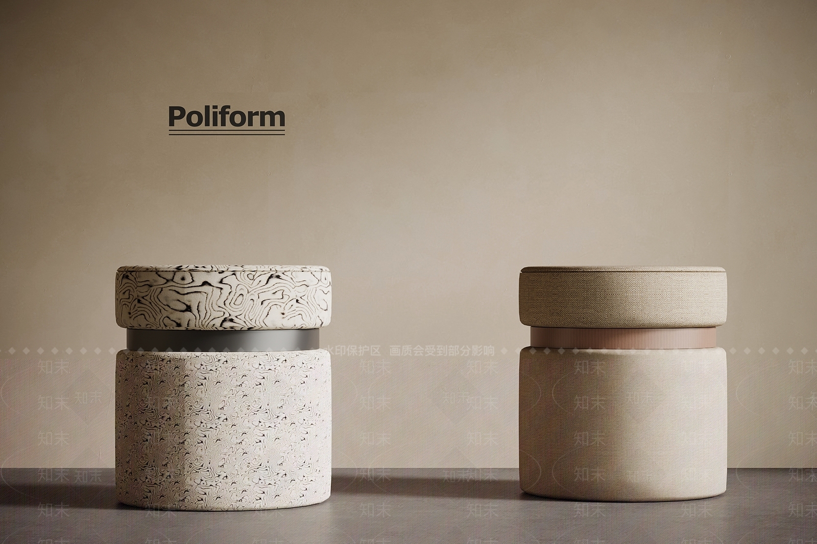 中古沙发凳3D模型下载【ID:1194117082】