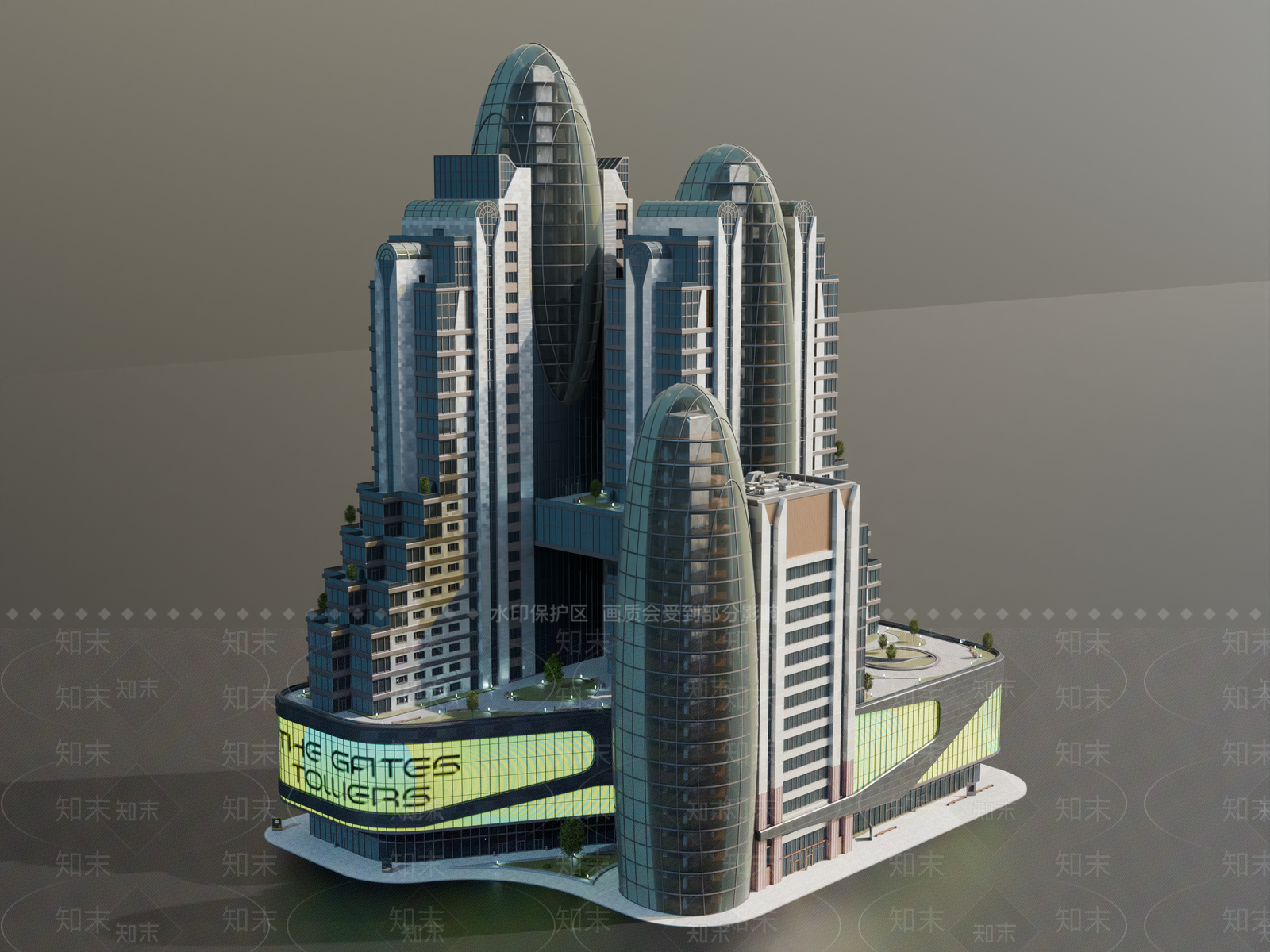 现代其他商业建筑SU模型下载【ID:1194117885】