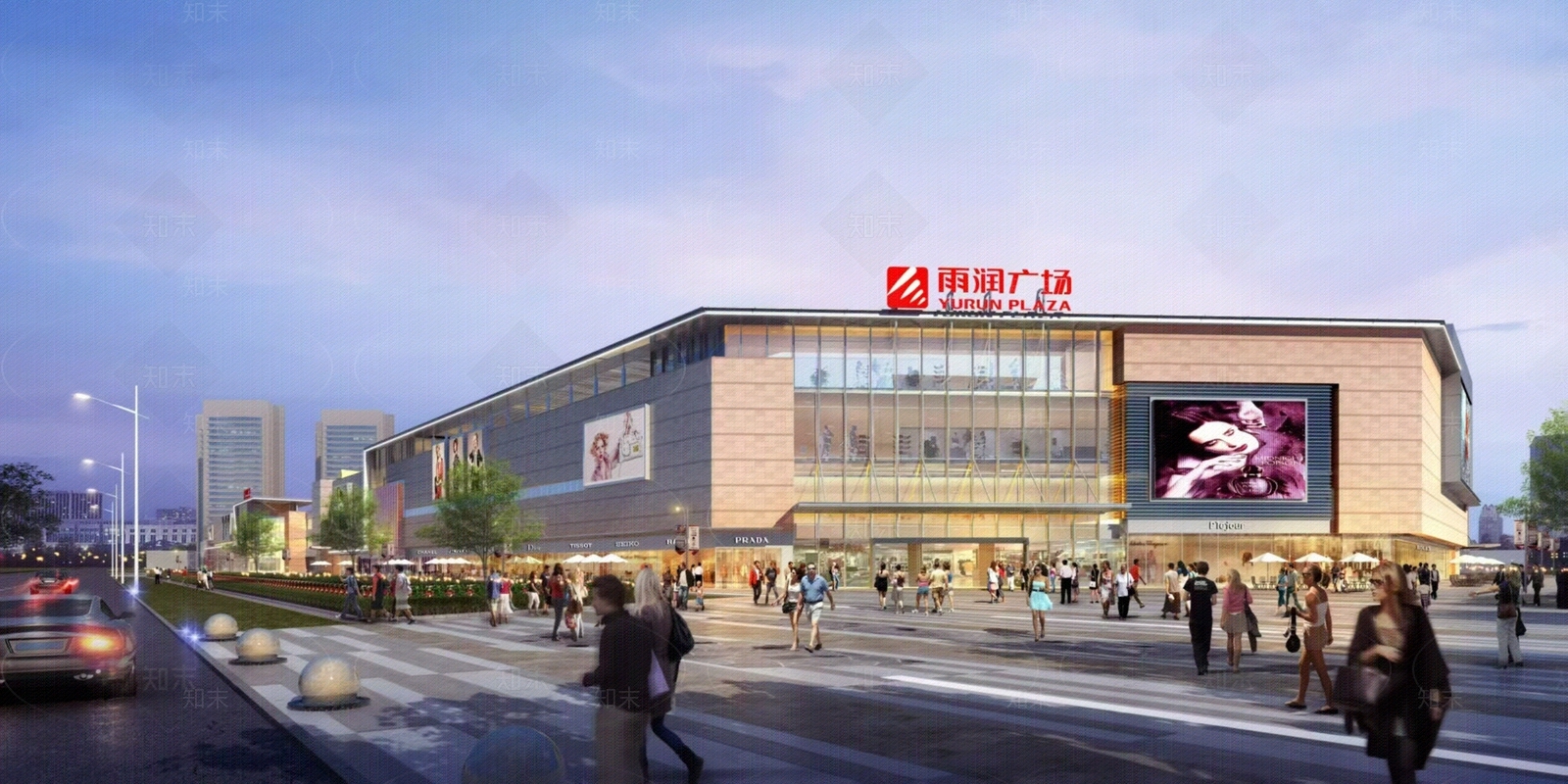 现代街道外景贴图下载【ID:1194121314】